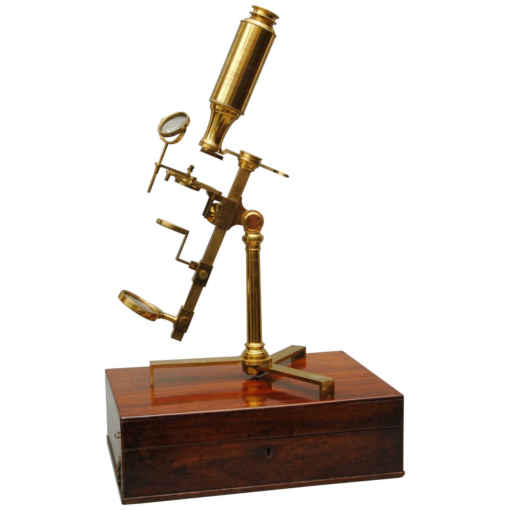 A FINE EXAMPLE OF A JONES MOST IMPROVED MICROSCOPE BY DOLLAND