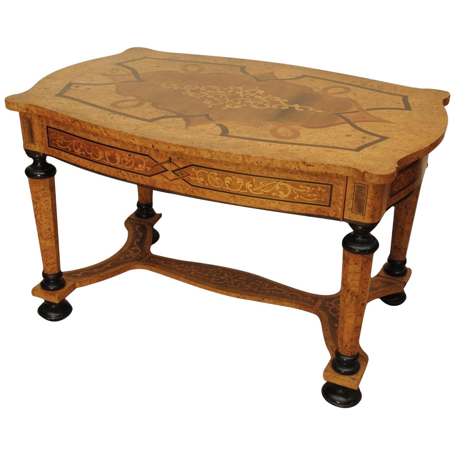 19TH CENTURY GERMAN MARQUETRY CENTRE TABLE