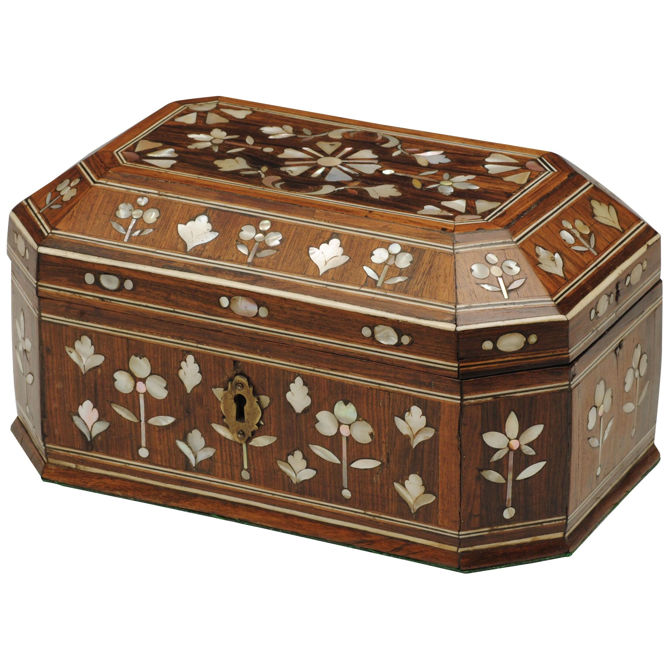 Early 18th Century South American Mother of Pearl Inlaid Box