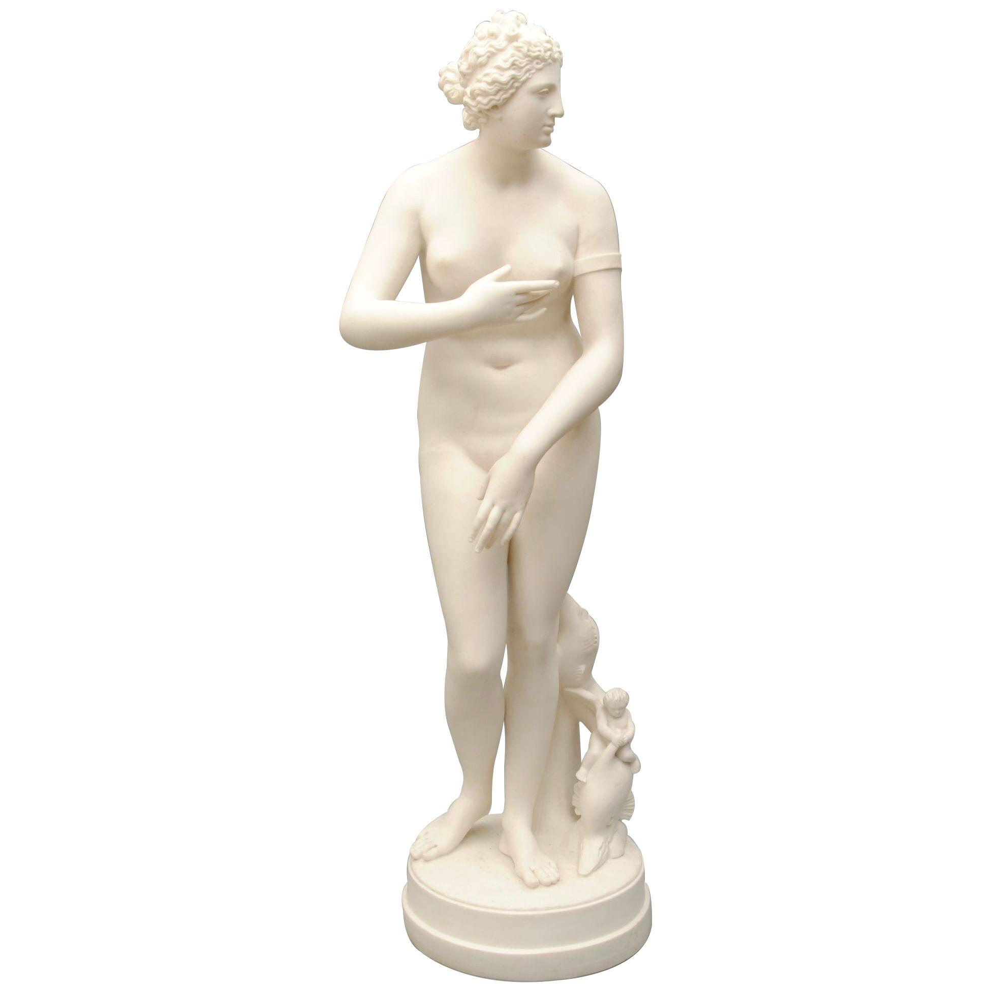 A LARGE MID 19TH CENTURY PARIAN FIGURE OF DIANA