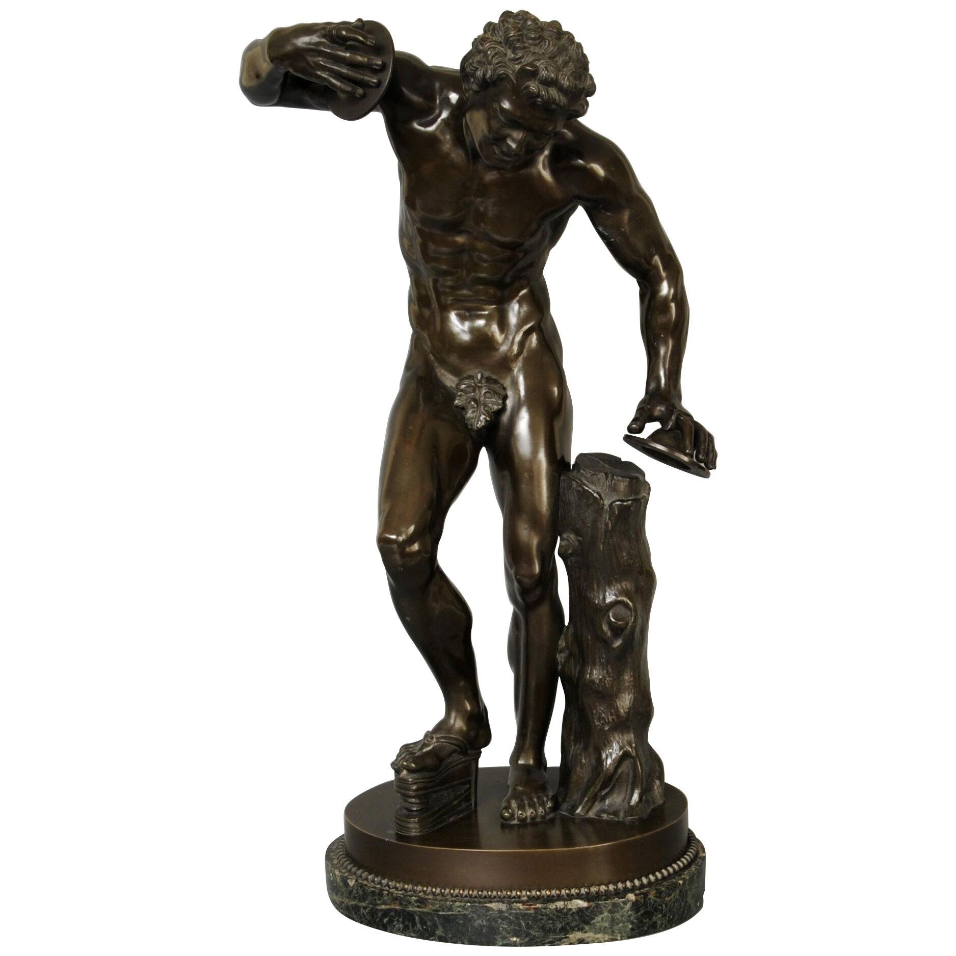 Italian 19th Century Grand Tour Bronze of the Dancing Faun with Cymbals