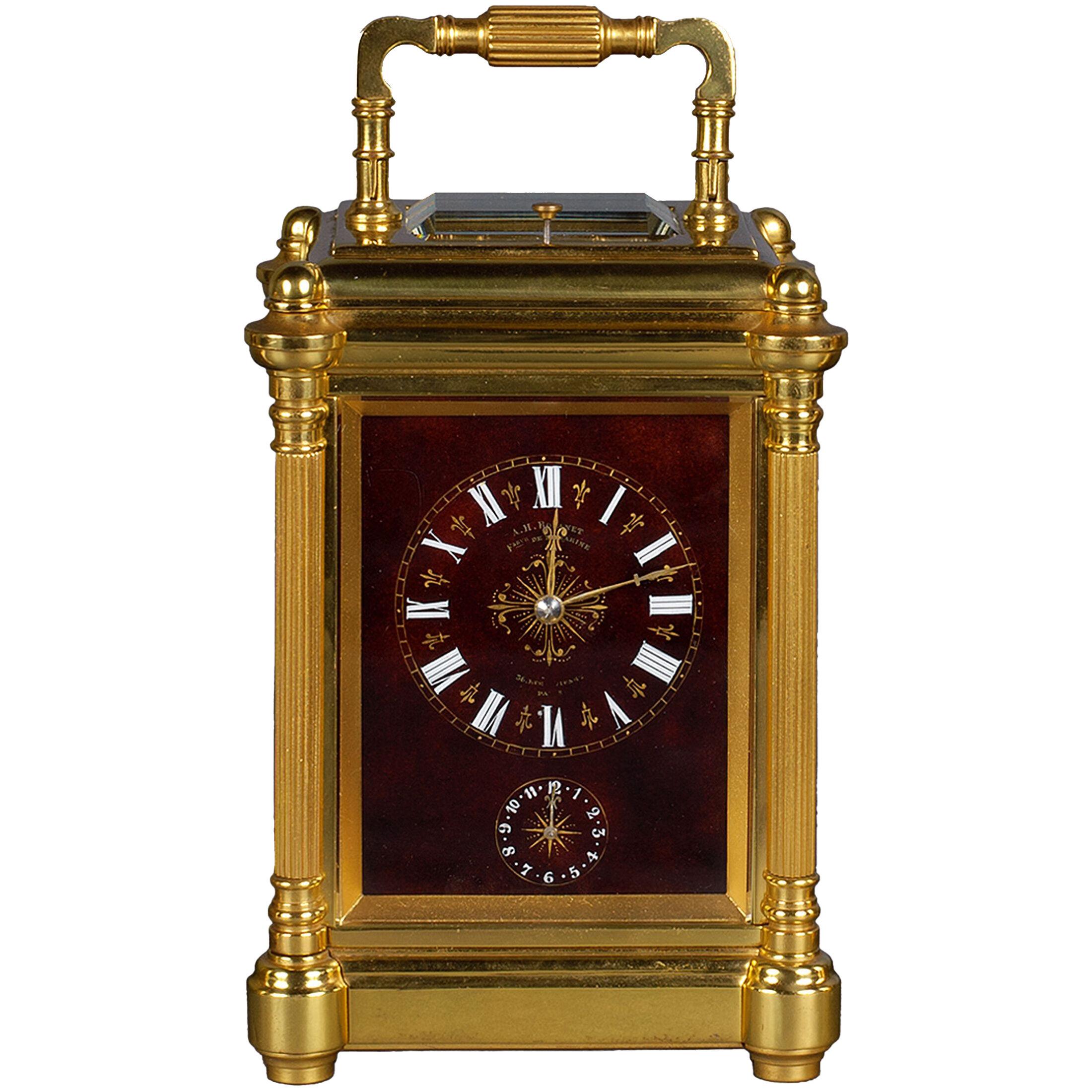 A.H.RODANET N° 2599. A good French repeating carriage alarm clock.