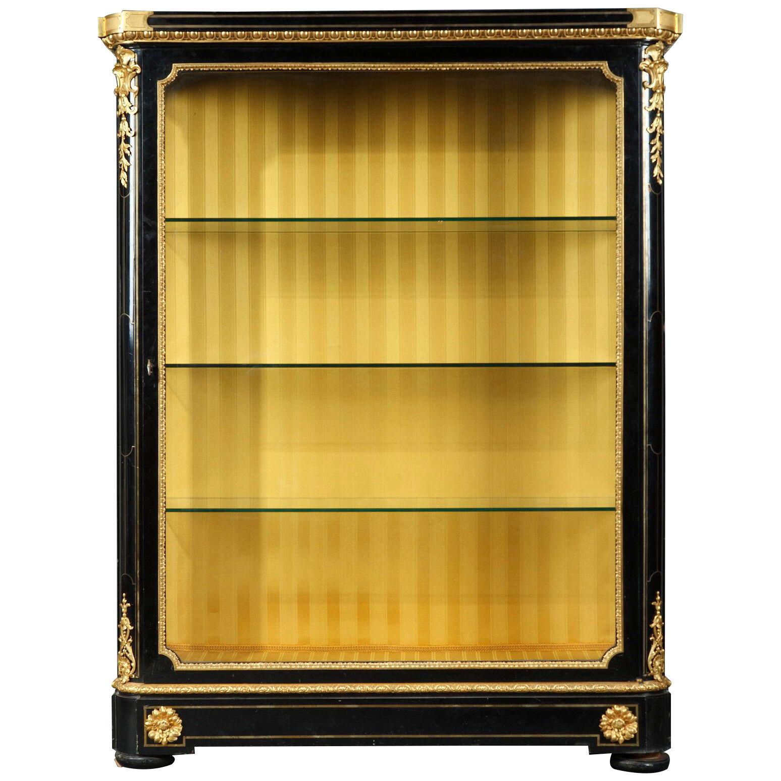 Wooden and Gilded Bronze Display Case by G. Grohé, France, Circa 1860