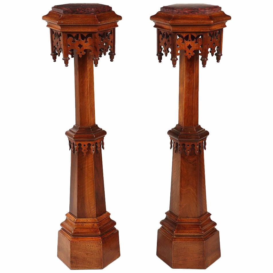Pair of Neo-Gothic Stands, France, Circa 1880