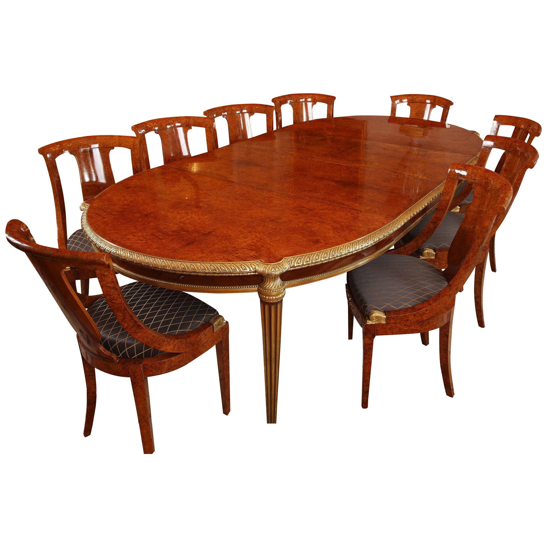 Louis XVI Style 13 Pieces Dining Room Set by Mercier Frères, France, Circa 1900