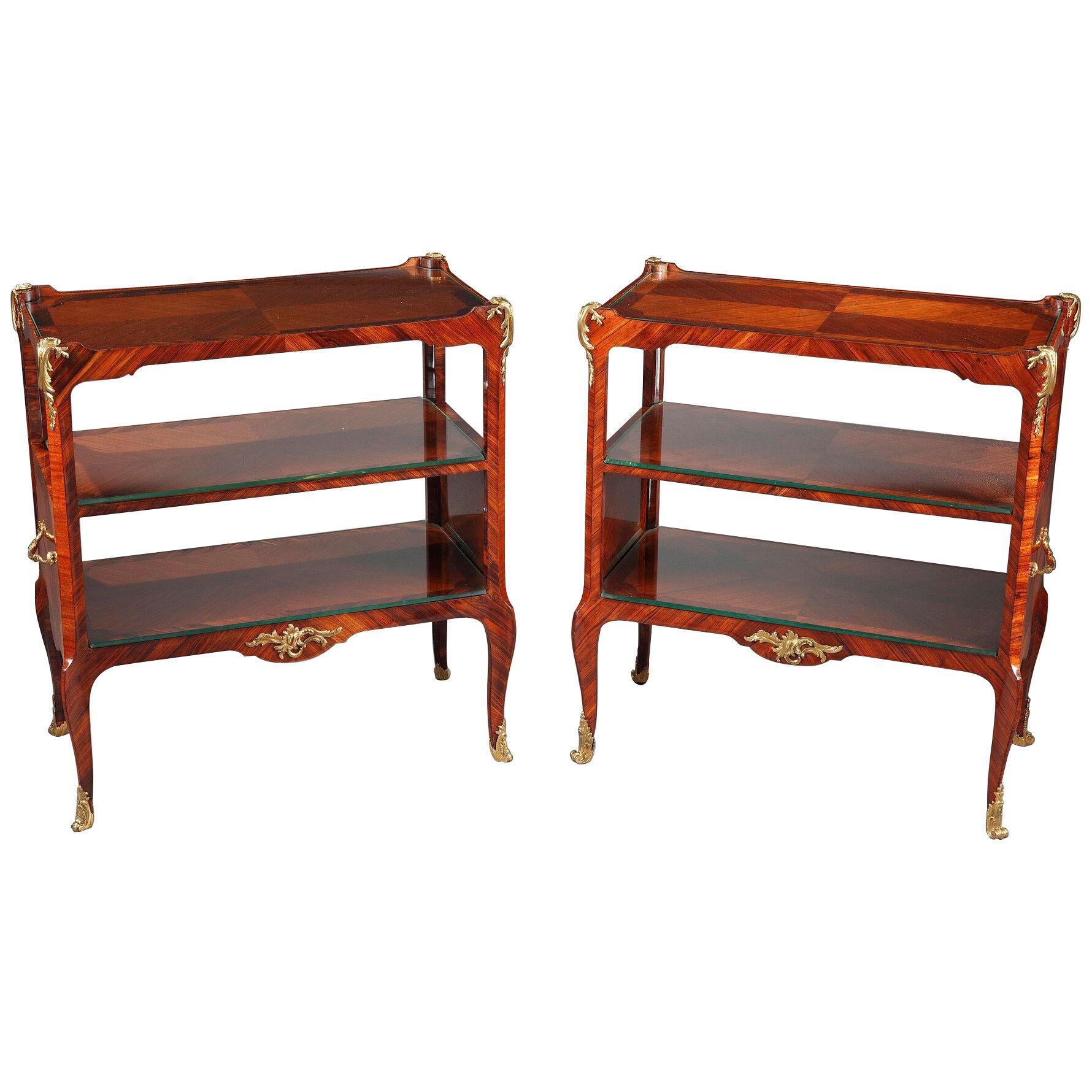 Pair of Transition Style Serving Tables, France, Circa 1880