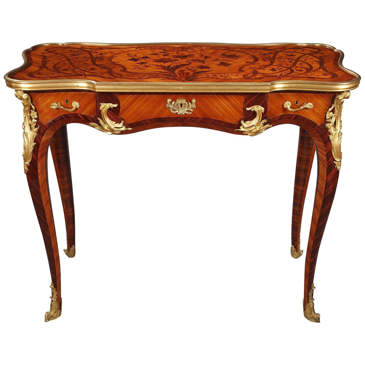 Elegant Louis XV Style Table by P. Sormani, France, Circa 1870
