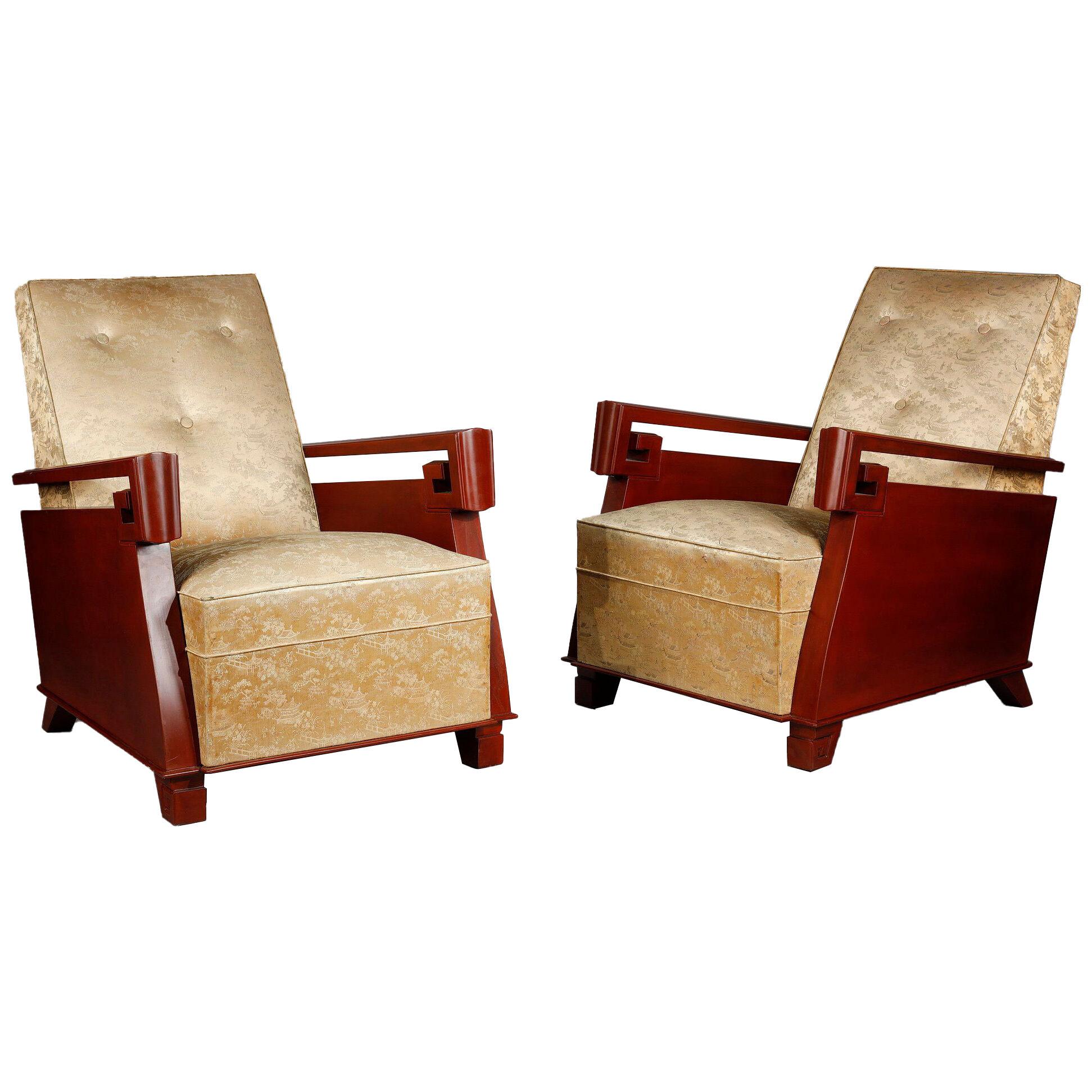 Pair of Large Armchairs, France, Circa 1950