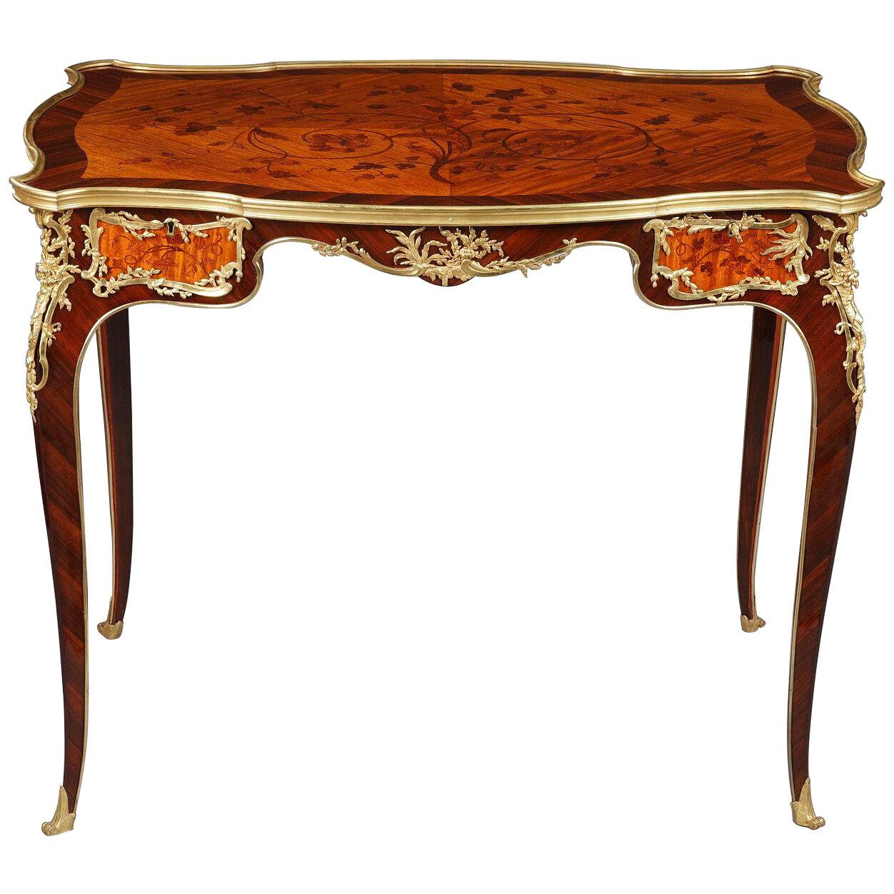 Louis XV Style Table Attributed to J.E. Zwiener, France, Circa 1880