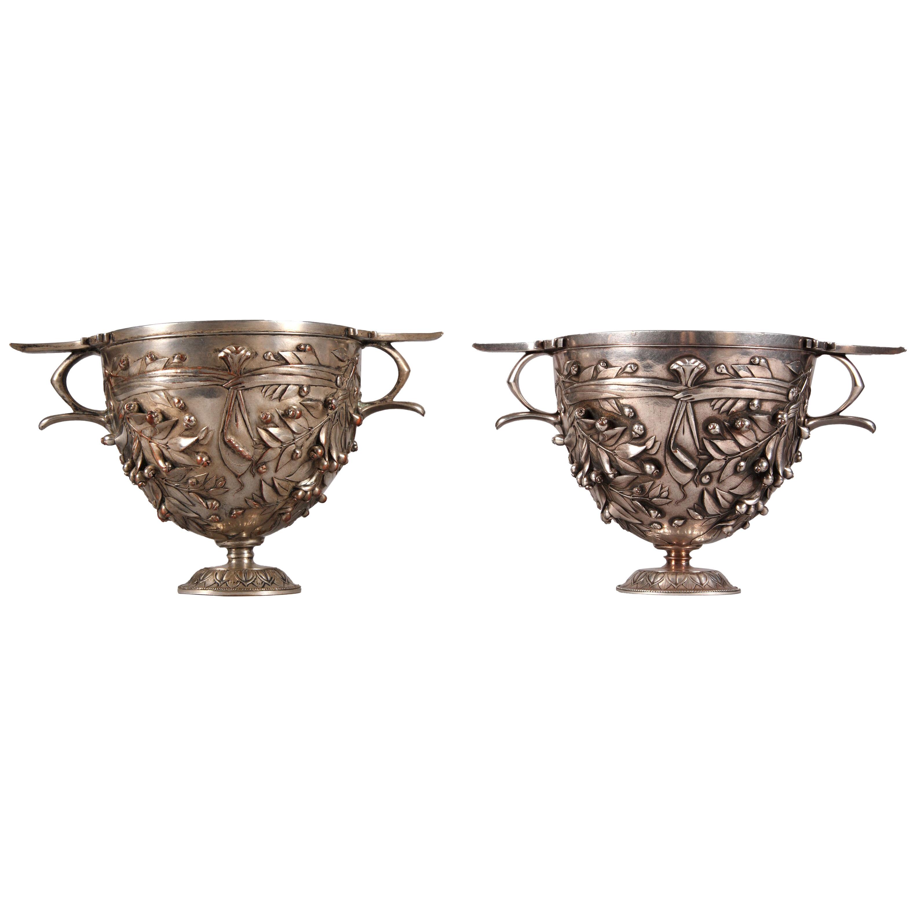  Pair of "Alésia" Cups by F. Barbedienne and D. Attarge, France, Circa 1878