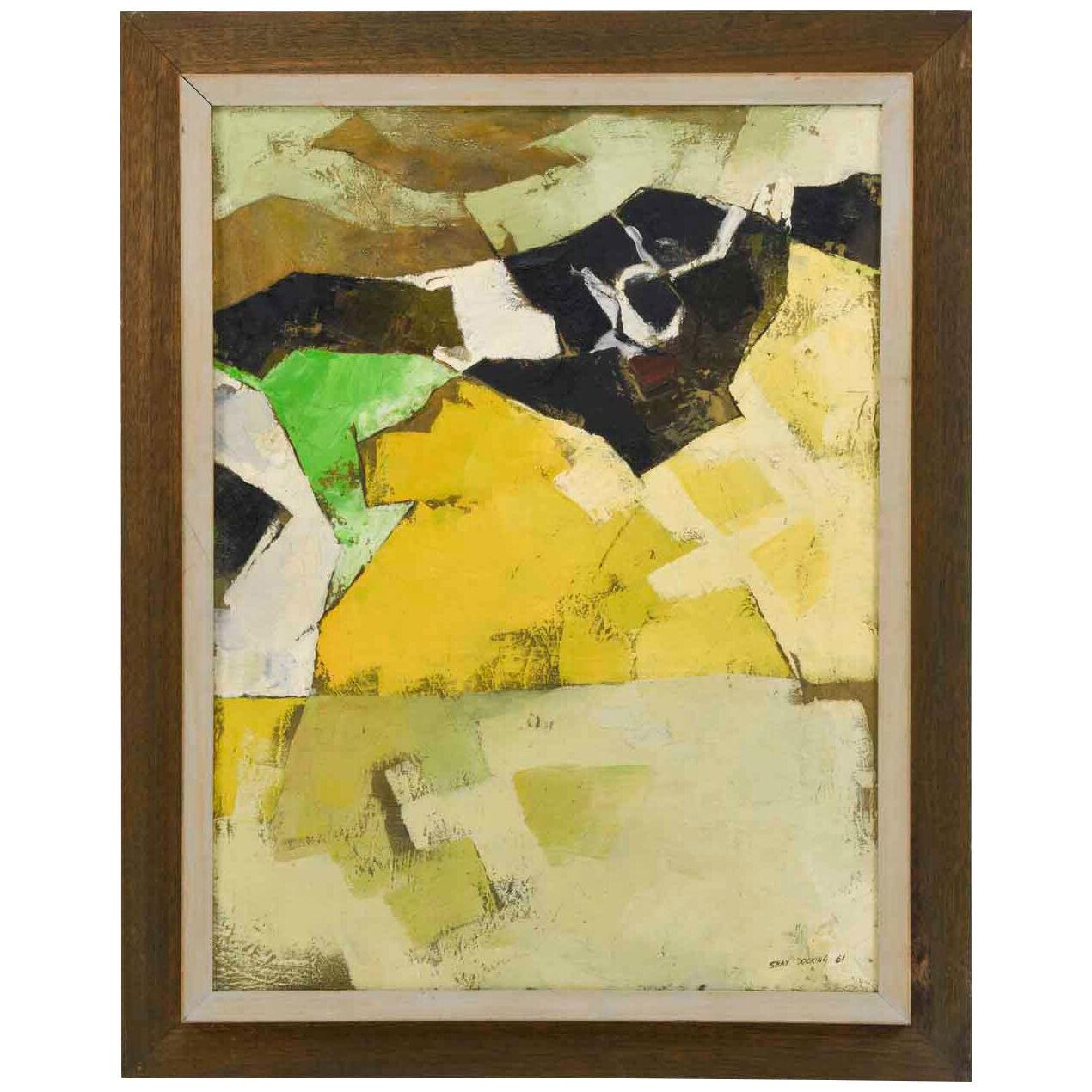 Framed oil on board by Shay Docking (1928-2000), 'The Burnt Paddock'. 