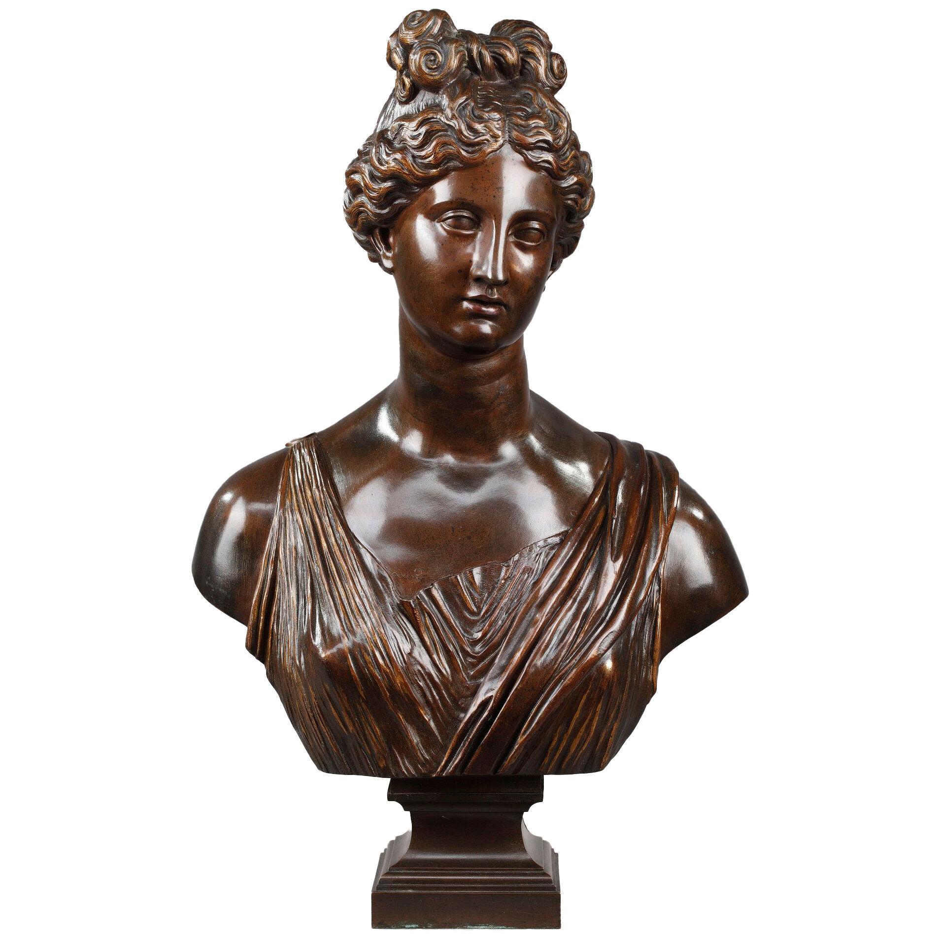 Bronze neo-classical Bust of a Woman, around 1900
