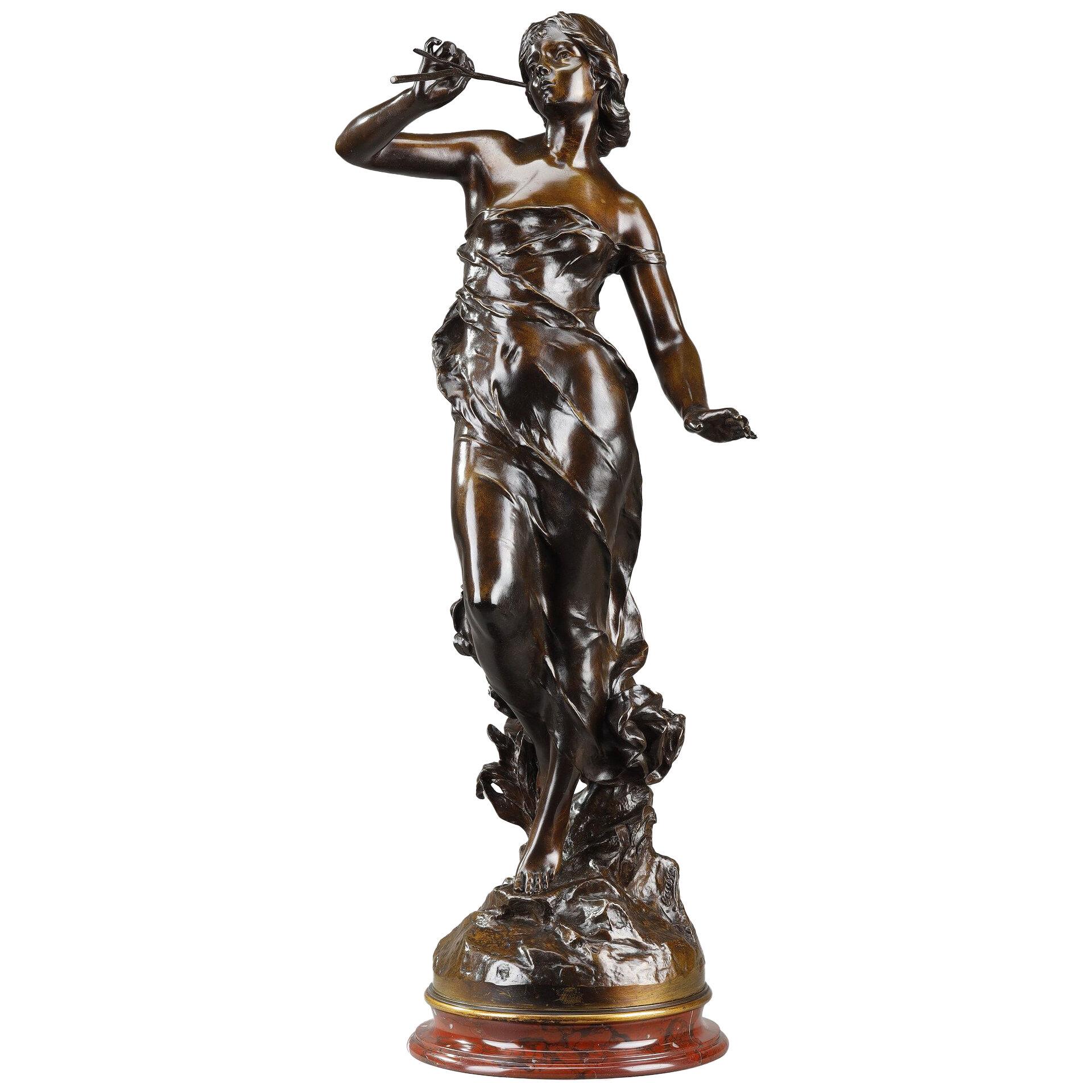 Bronze sculpture "La Renommée", signed Julien CAUSSE 