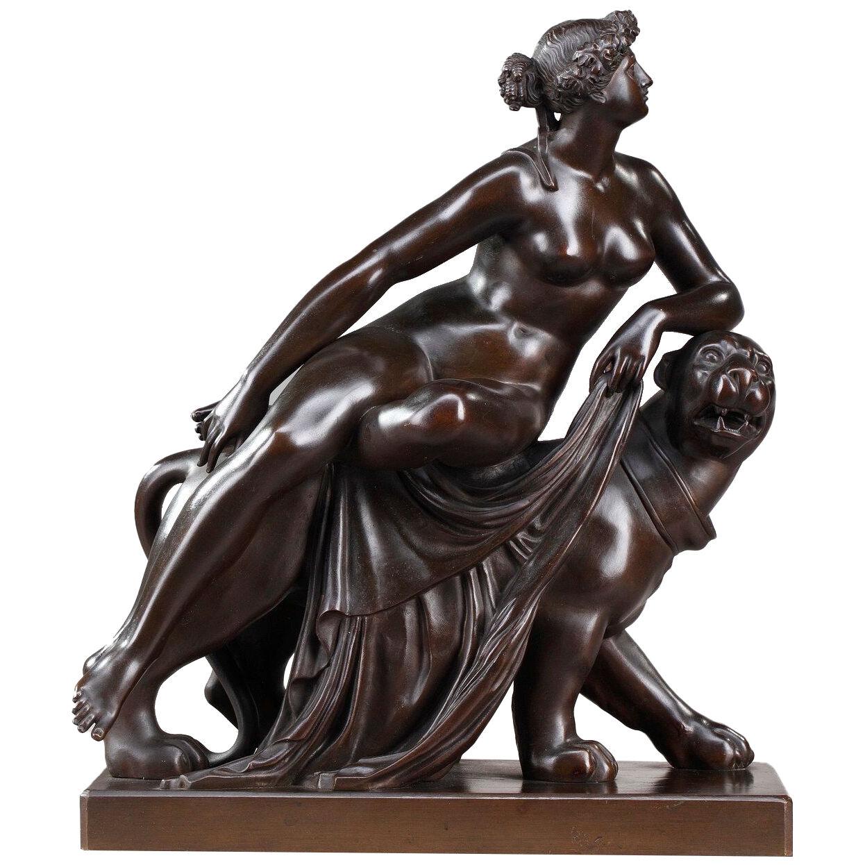 Bronze of "Ariadne riding a panther", after Johann Heinrich Dannecker 