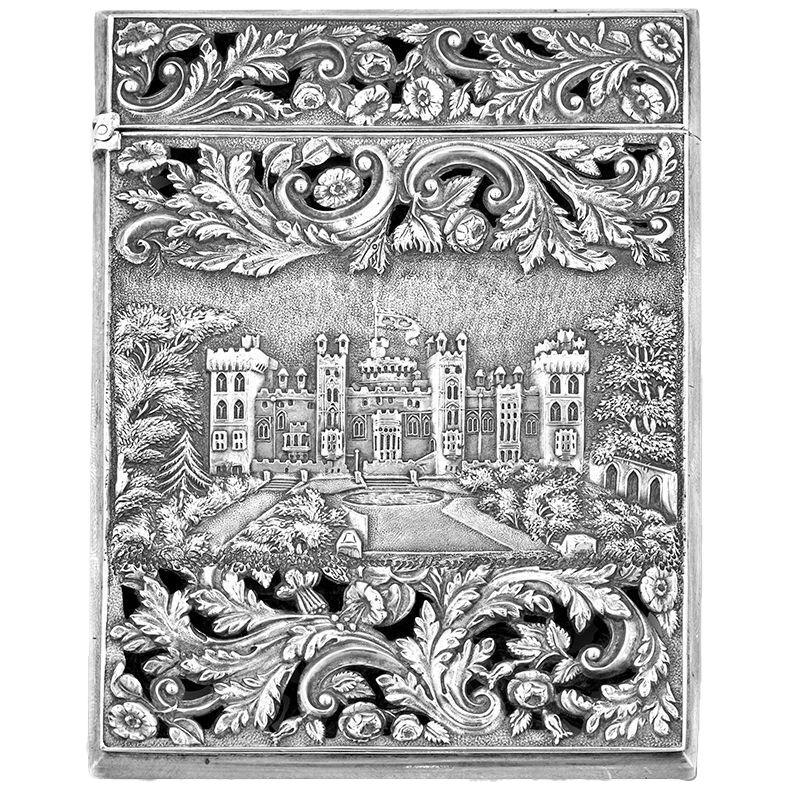 Nathaniel Mills Silver Double-Sided "Castle-Top" Card Case