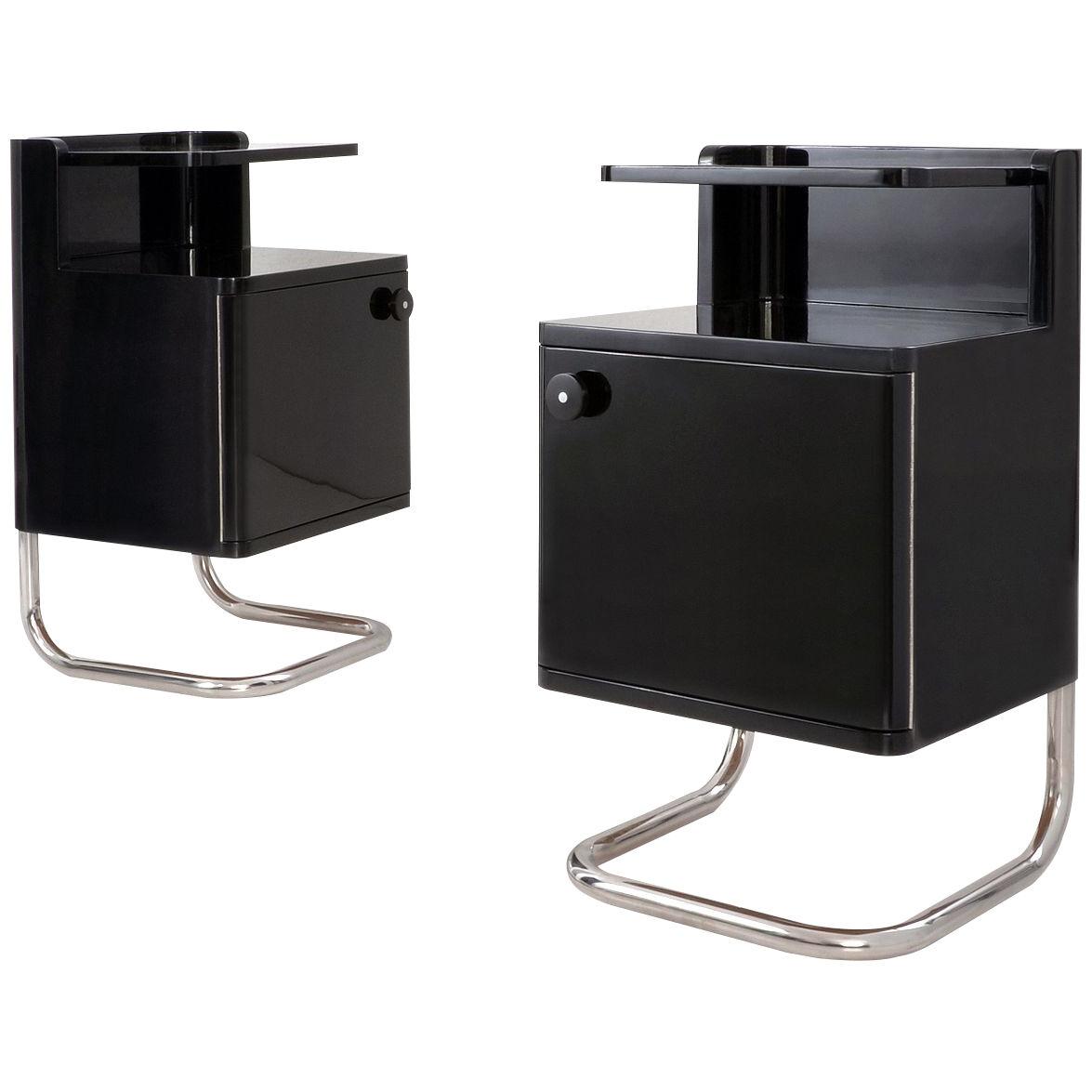 Modern contemporary customizable bedside cabinets, high gloss lacquered wood