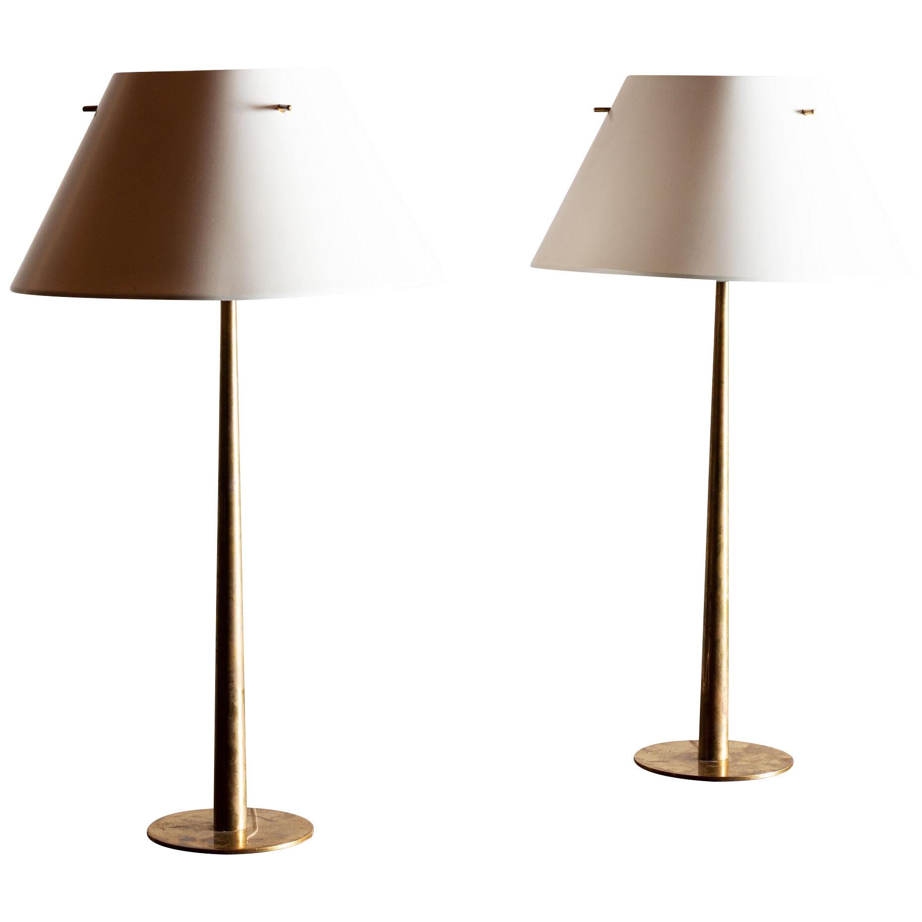 Brass Table Lamps by Hans-Agne Jakobsson for AB Markaryd, Sweden, 1950s