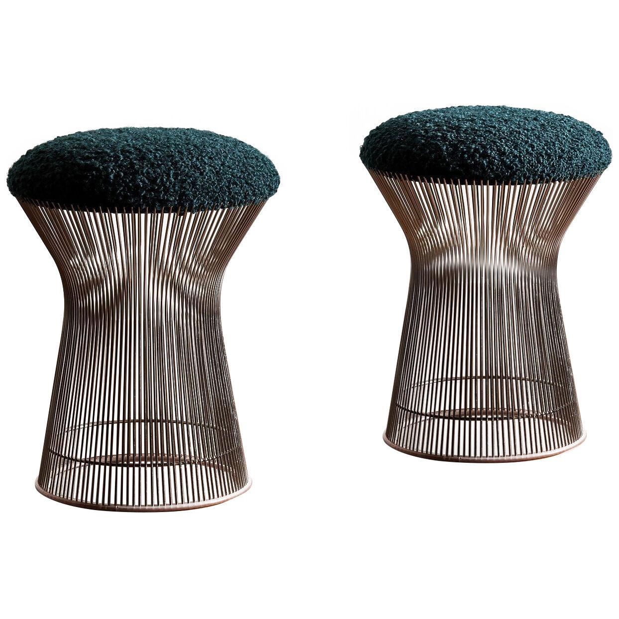 Pair of Warren Platner Wire Stools for Knoll, 1960s