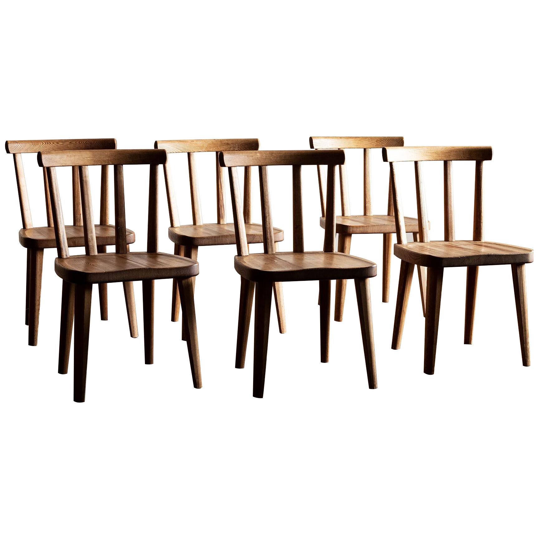 Set of Six Axel Einar Hjorth Uto Chairs, Sweden, 1932