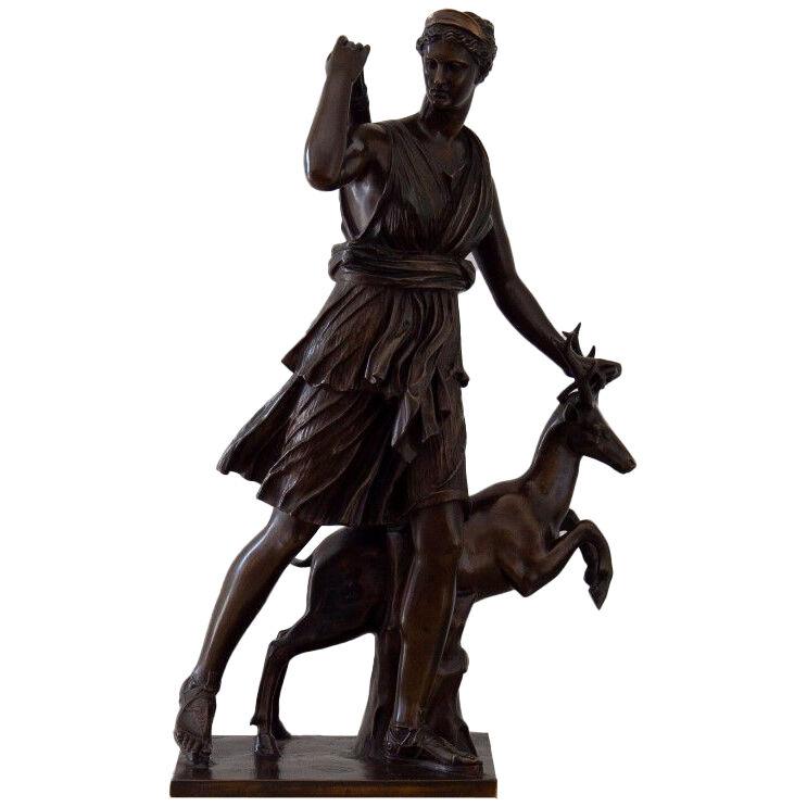 A Late 19th Century French Bronze Figure of Diana the Huntress