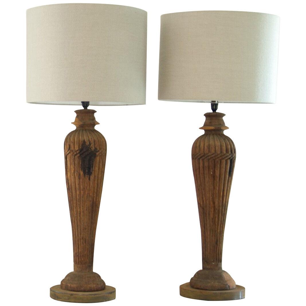 Pair of Anglo Indian Columnar Lamps circa 1800