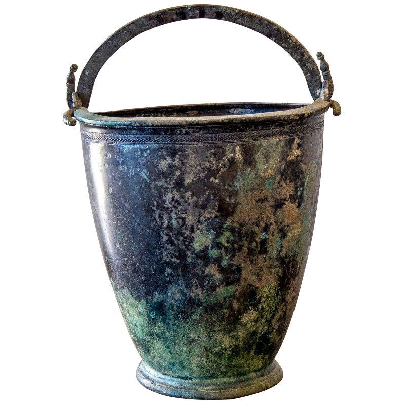 A 4th Century BC Classical Greek Bronze Bucket or Situla