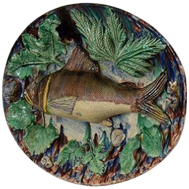 19th Century Palissy Ware Fish Plate, circa 1860