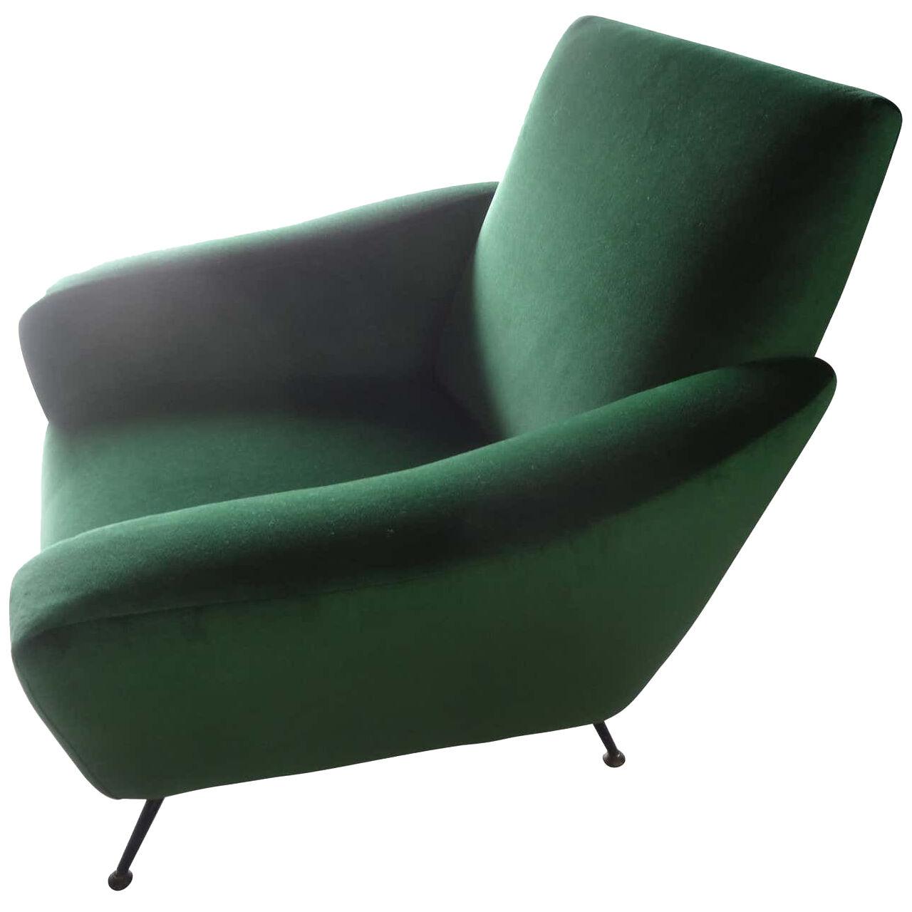 Italian Sculptural Lounge Chair in the Manner of Gio Ponti
