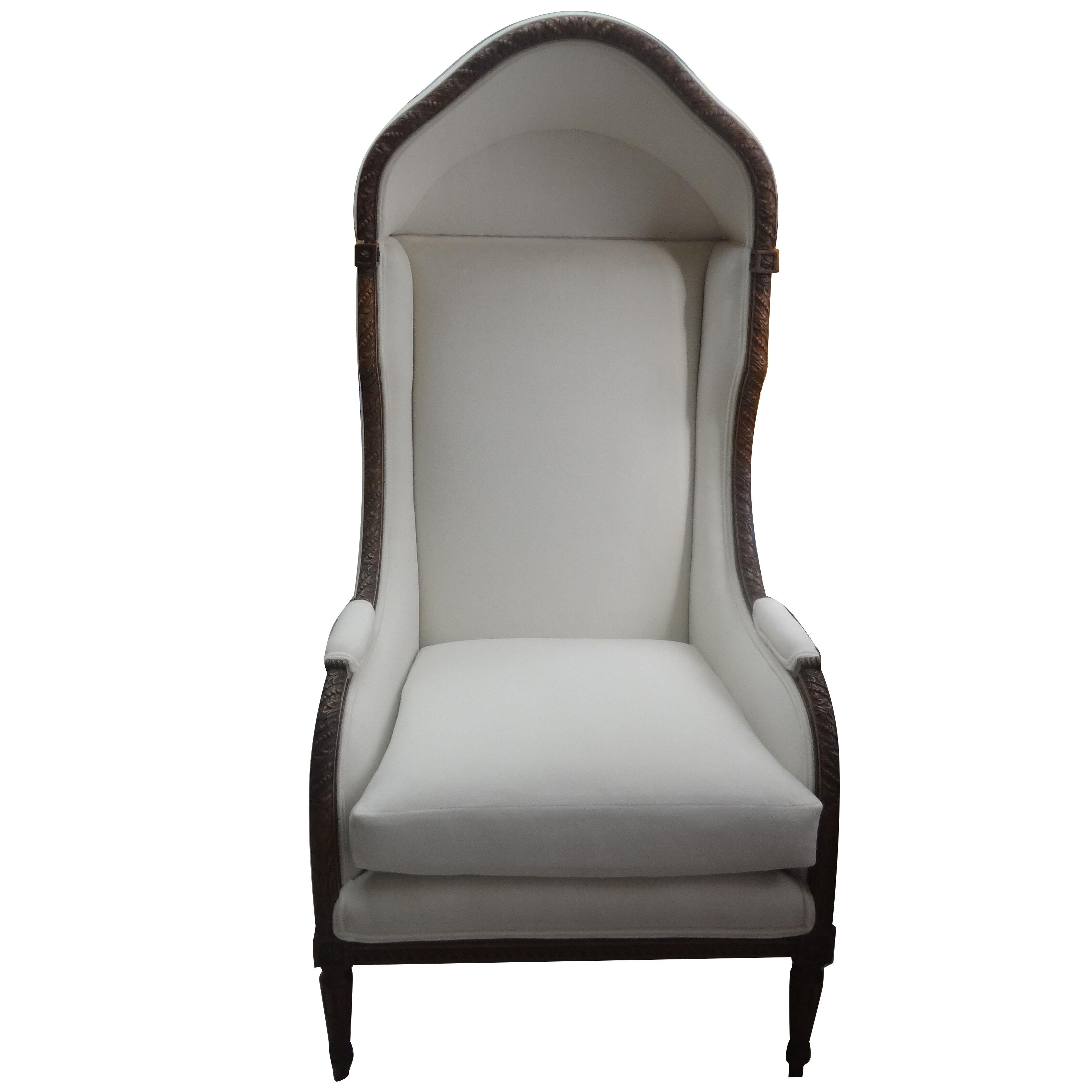 19th Century French Louis XVI Style Hooded Chair