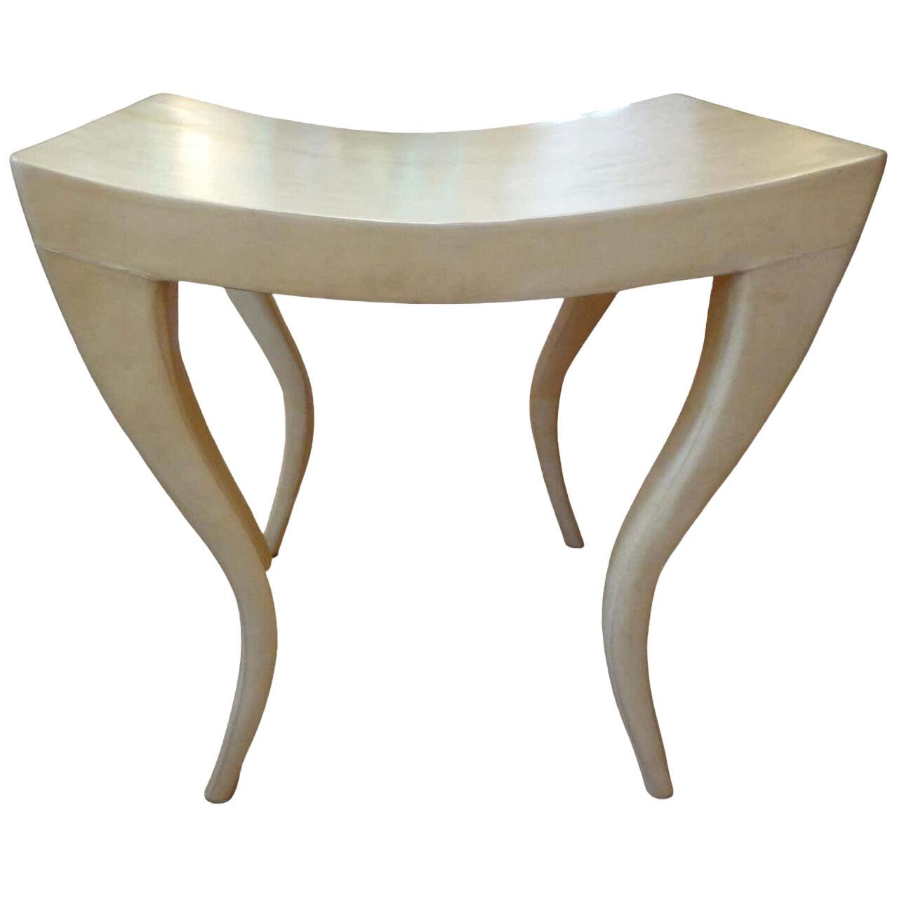 French Modern Parchment Bench by R & Y Augousti