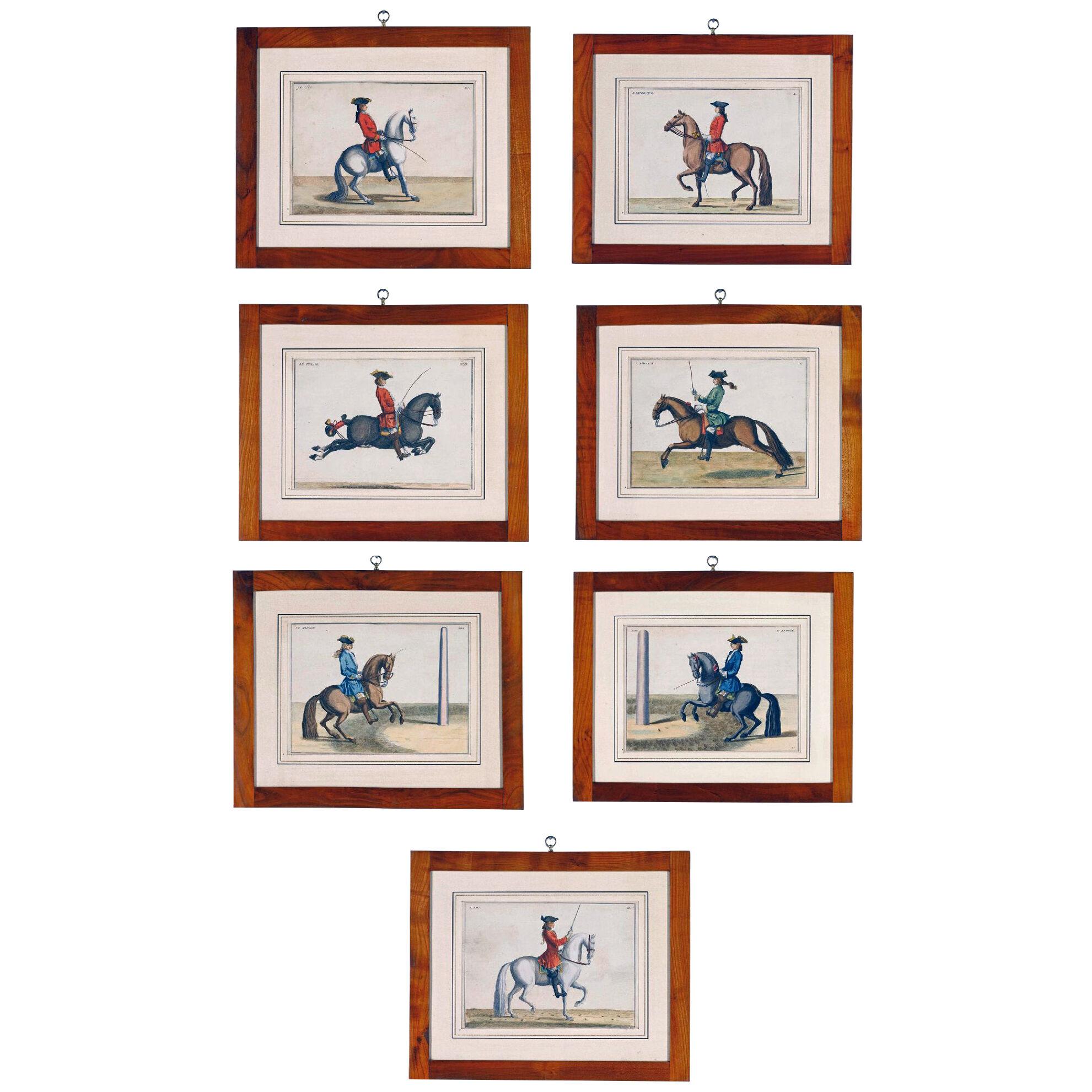 Prints of Horses from L'art de monter a cheval,  Baron D'Eisenberg