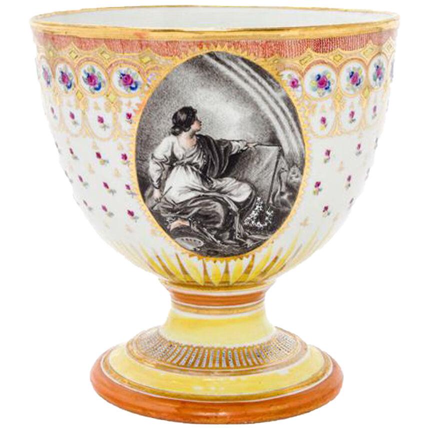 Chamberlain Worcester Goblet after Angelica Kauffman's The Figure of Design