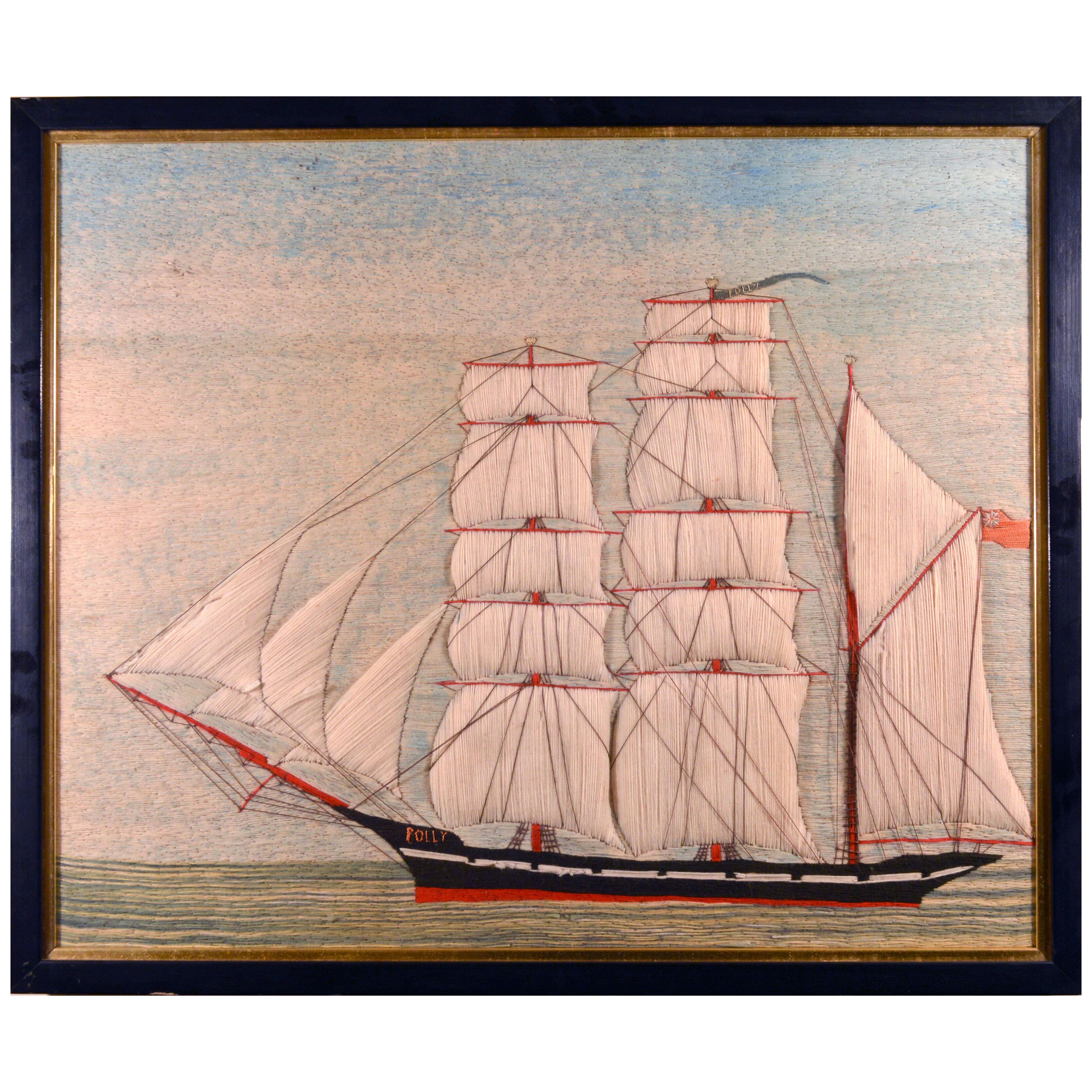 British Sailor's Woolwork of the Barque Named Polly