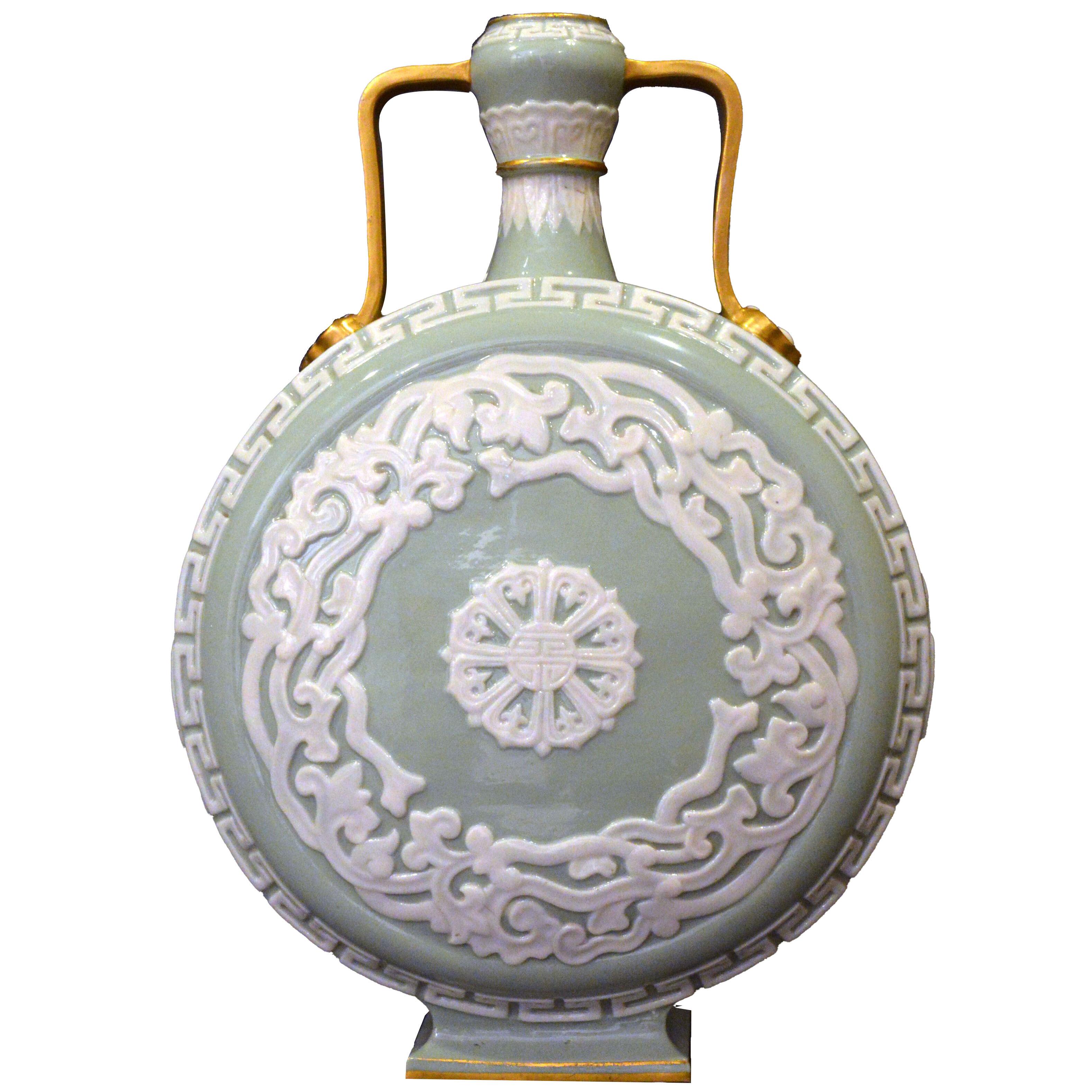 Royal Worcester Porcelain Moon Flask