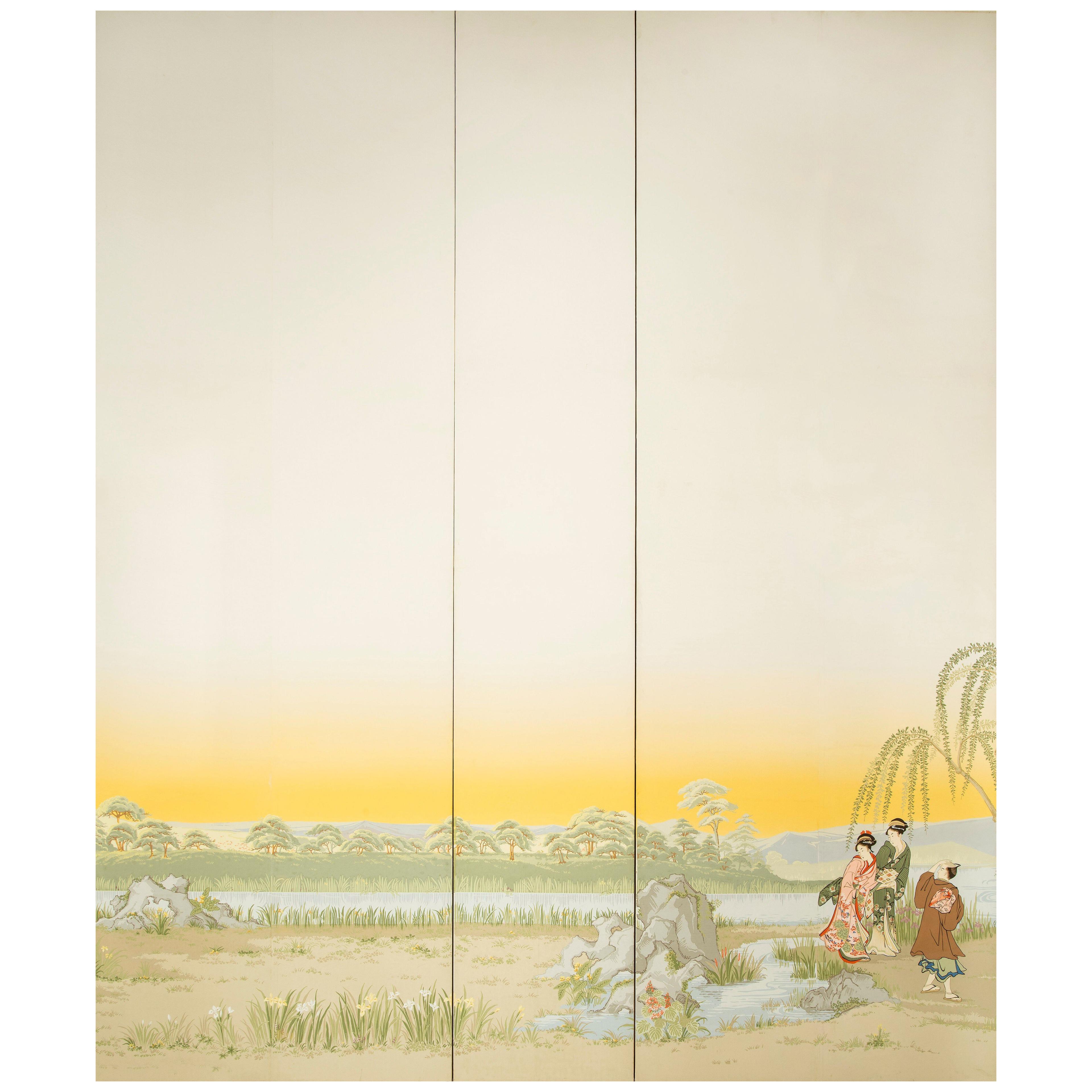 Zuber French Scenic Wallpaper Panels The Japanese Garden Landscape Scene