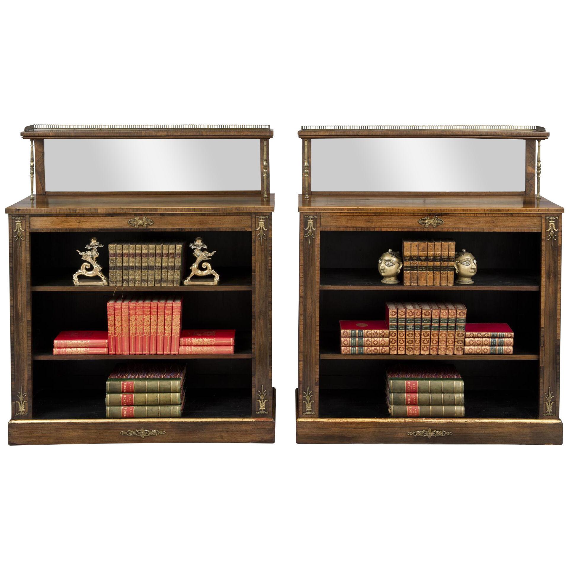 Regency Period Rosewood Bookcases, English Circa 1820