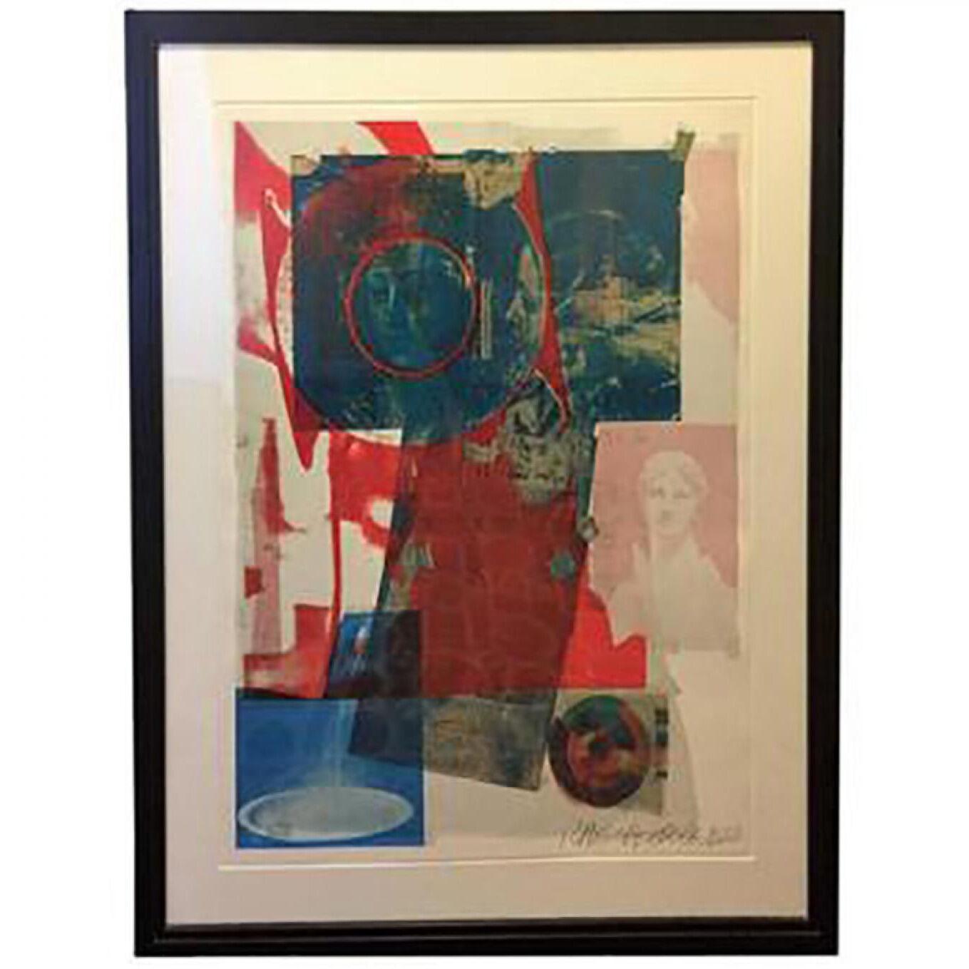 1968 Robert Rauschenberg Pencil Signed Color Lithograph	