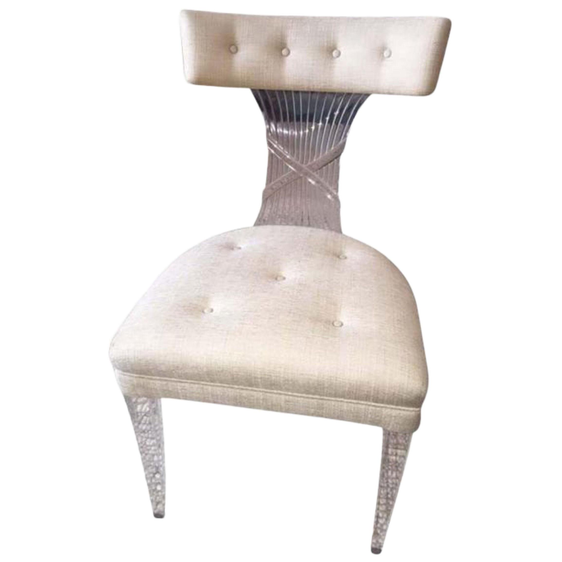 Ultra Rare Art Deco Lucite Grosfeld House Chair by Lorin Jackson