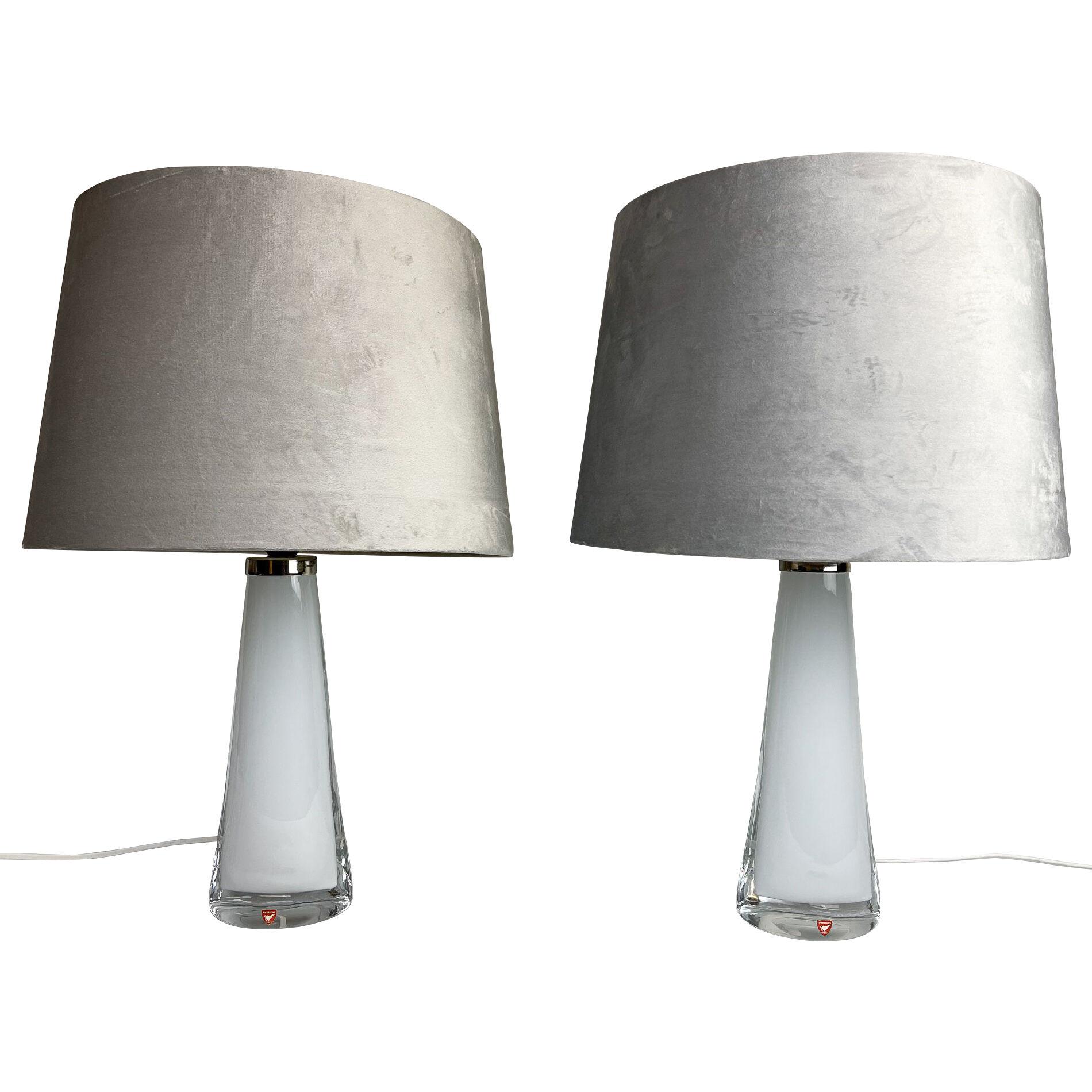 Midcentury Table Lamps by Carl Fagerlund for Orrefors Sweden RD, 1566