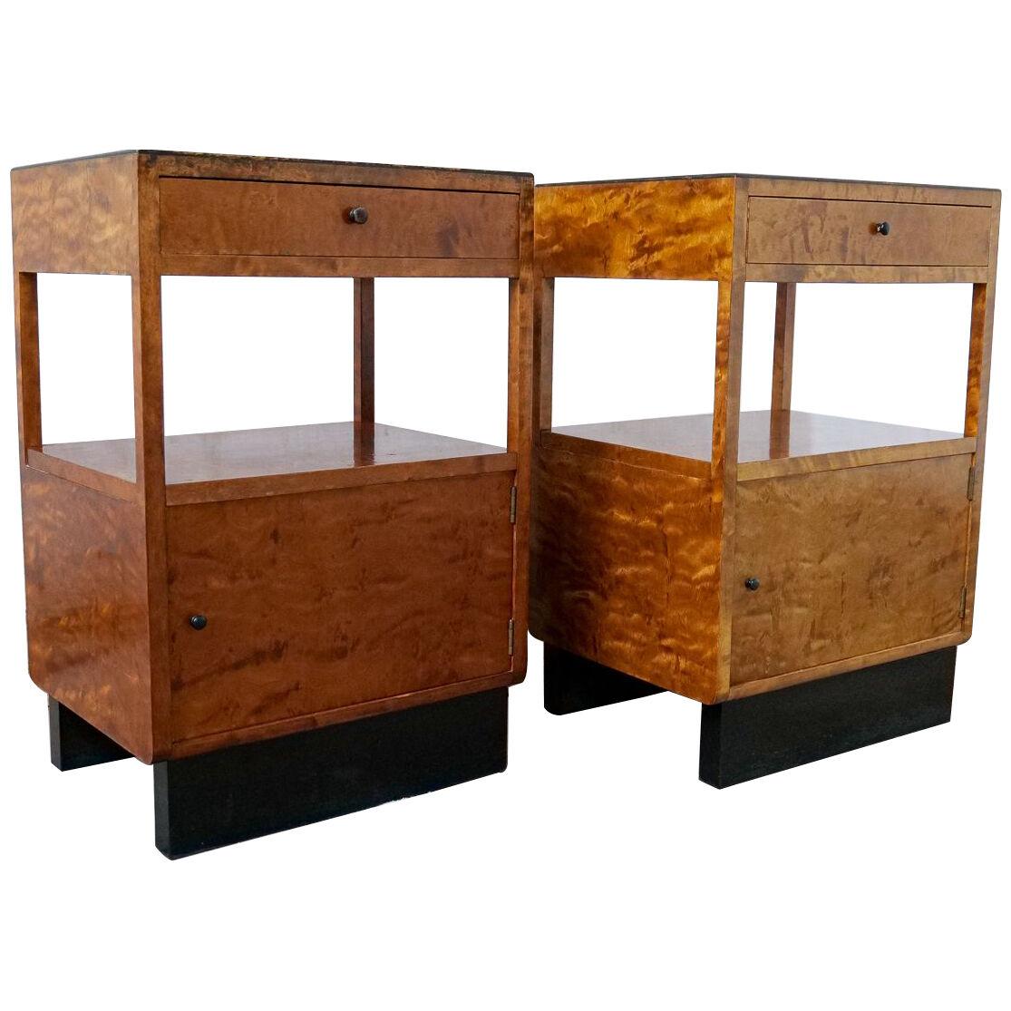 Art Deco Pair of Side Tables Attributed to Carl Malmsten Sweden 1930s