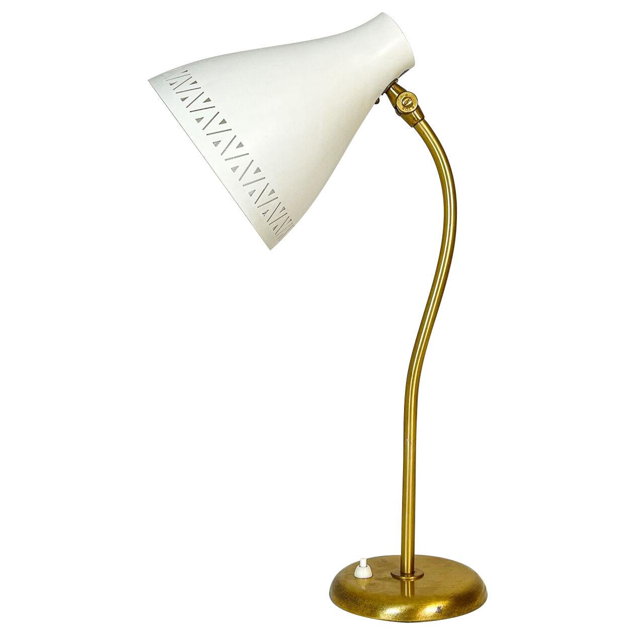 Swedish Midcentury Table Lamp Rare Large Adjustable Böhlmarks 1940s