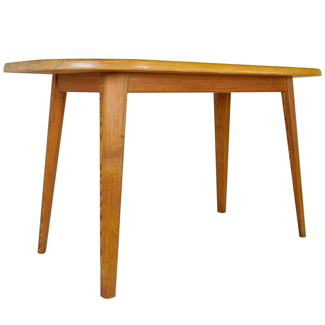 Midcentury Pine Coffee Table by Carl Malmsten Sweden 1940s