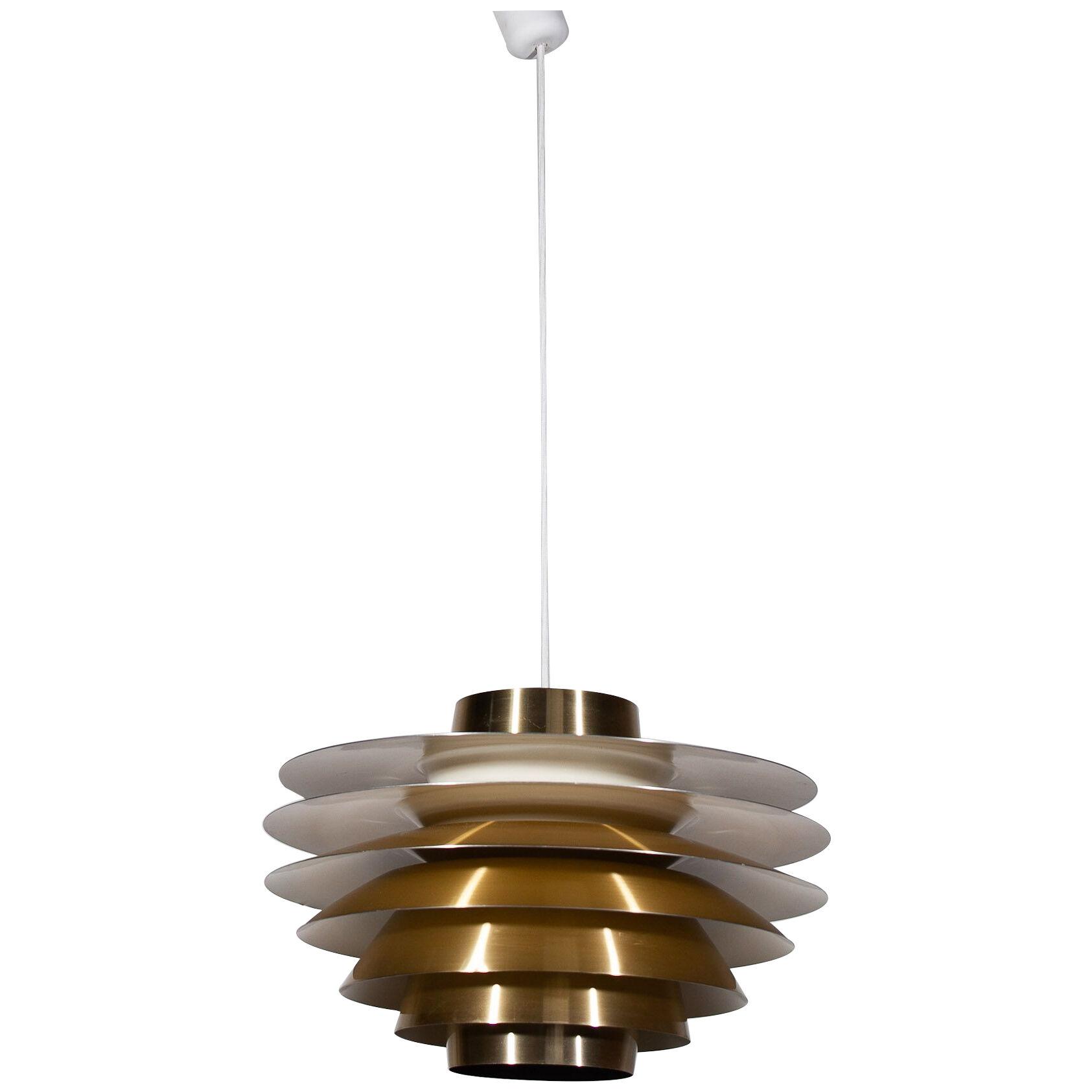 Brass Pendant Lamp by Svend Middelboe Model "Verona" for Nordisk Solar