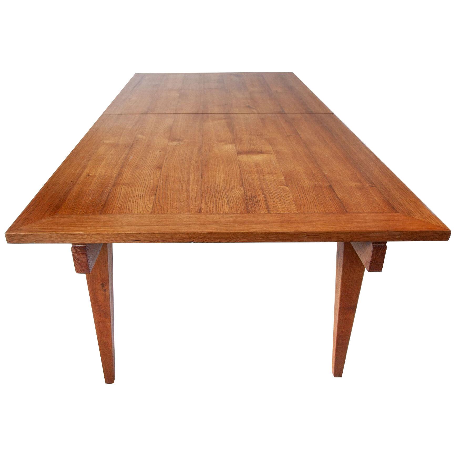 Large De Coene 12 Persons Dining table in Oak 1950s with Extension