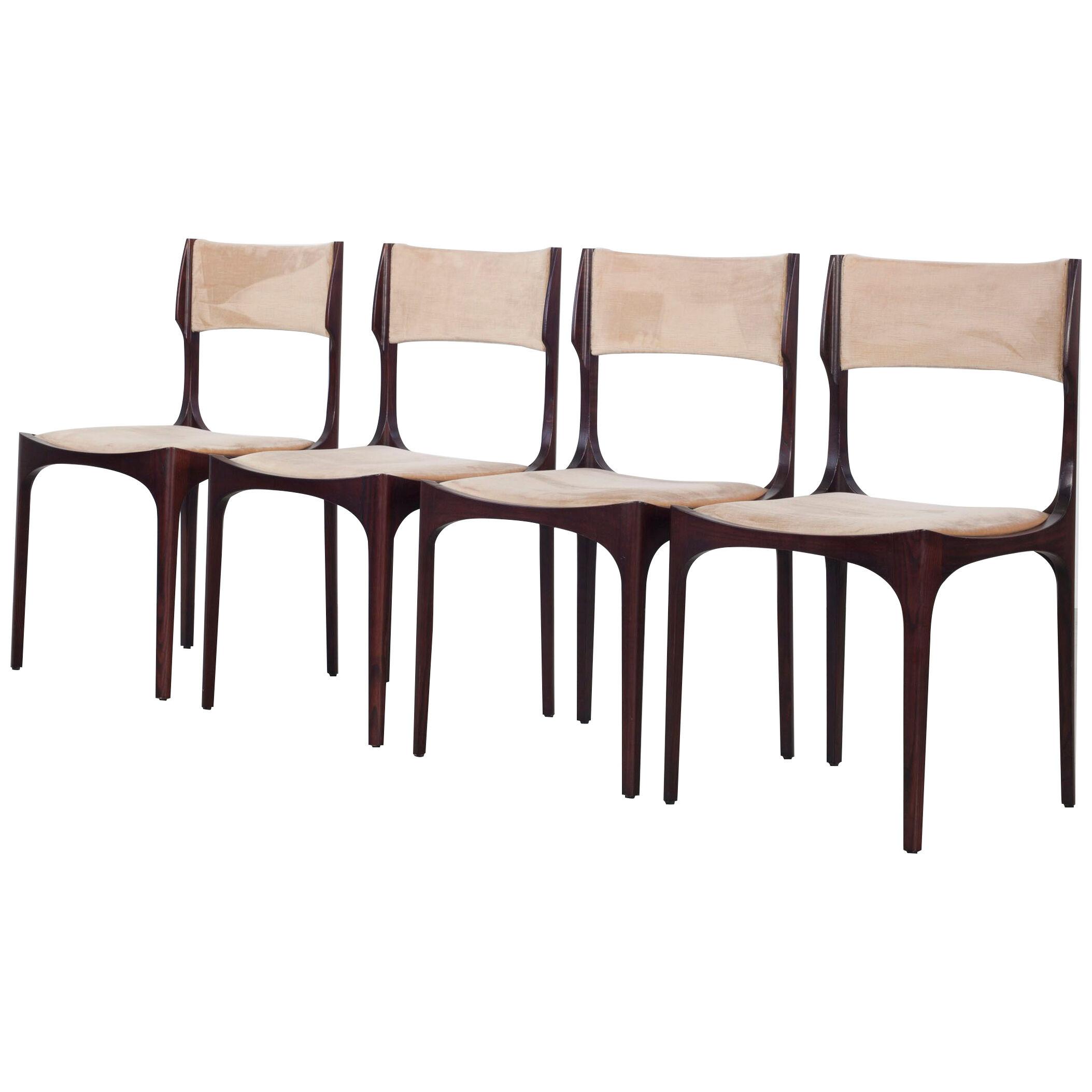 Set of 4 Giuseppe Gibelli chairs.