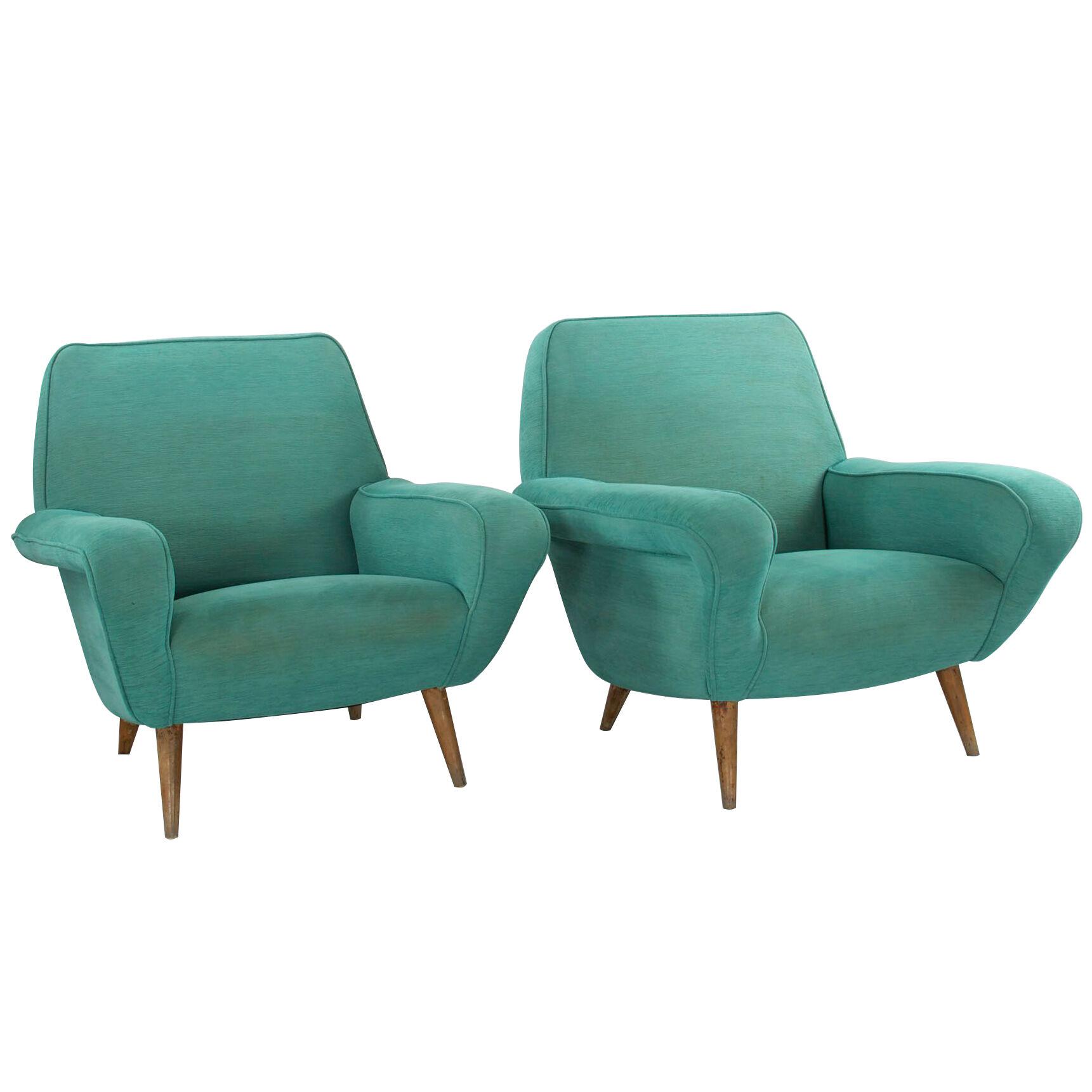 Set of 2 Gianfranco Frattini Chairs Modell 830, 1950s, Cassina, Italy