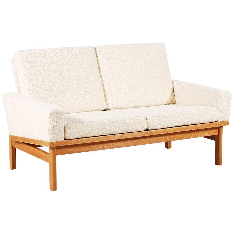 Two-Seat Poul Volther Sofa with Bouclette Fabric, 1960s