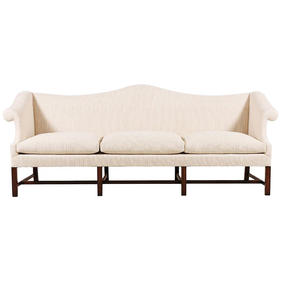 Large Camelback Sofa in the Chippendale Style from the 1940s