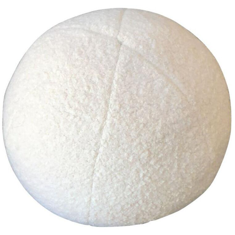 " Mina " 12'' White Boiled Wool Pillow Sphere by Le Lampade