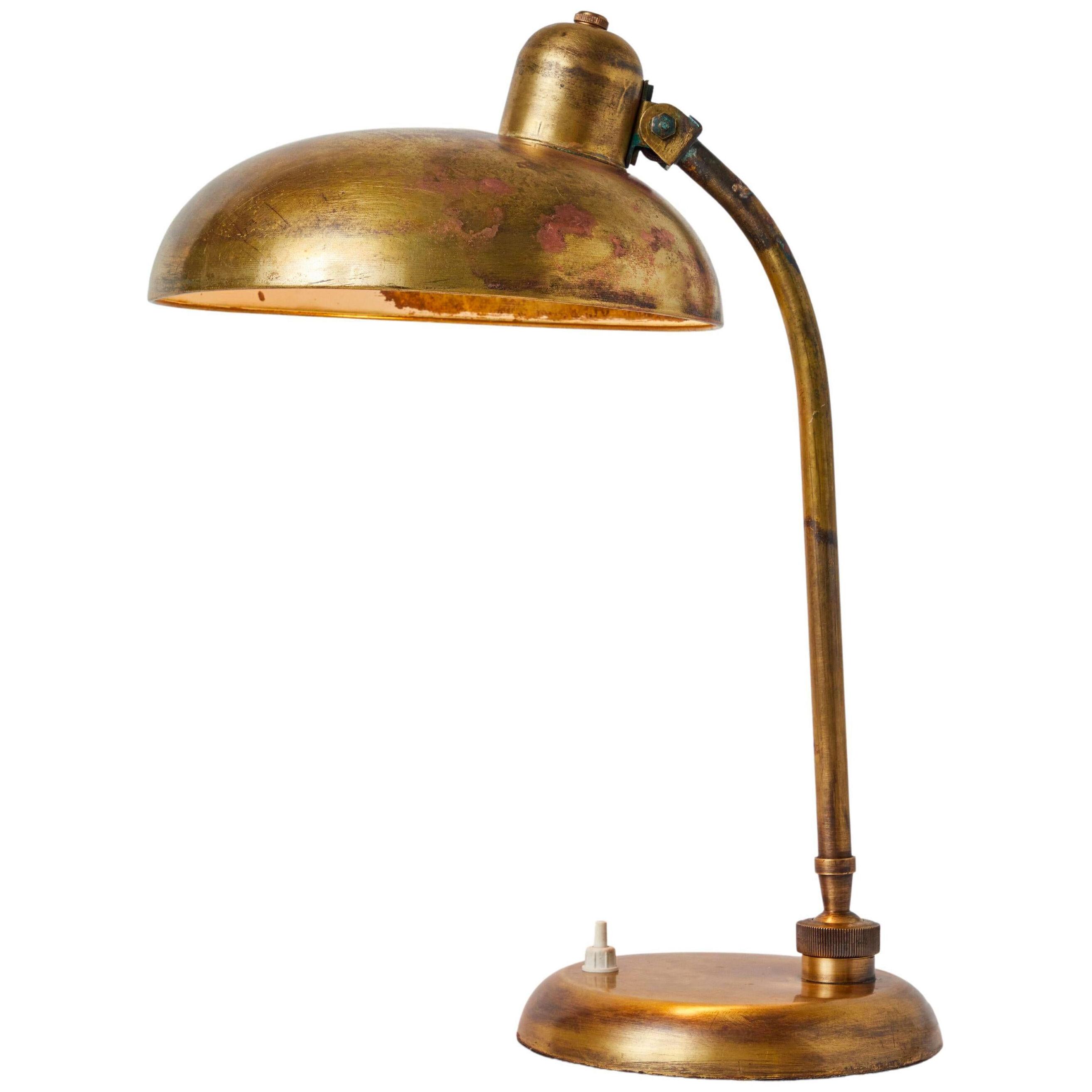 1940s Giovanni Michelucci Brass Ministerial Table Lamp for Lariolux